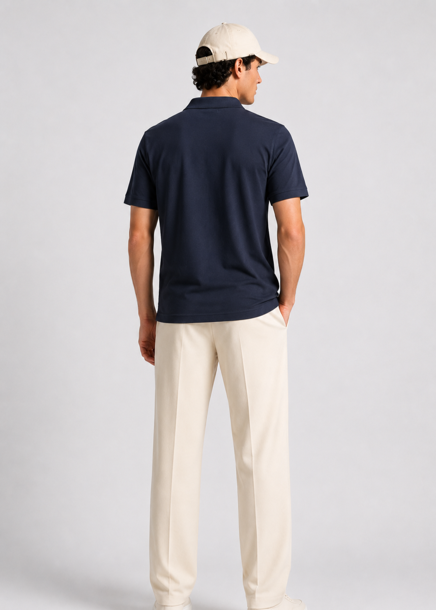 cotton jersey Polo Shirt in Midnight blue