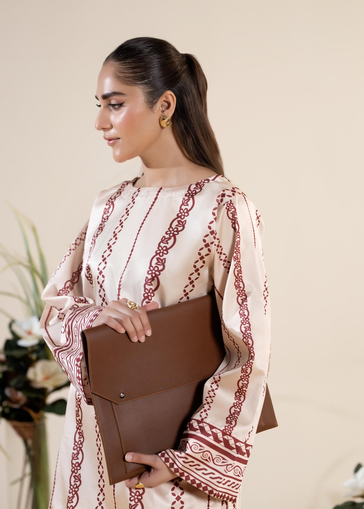 satin silk Co Ord Sets in Beige