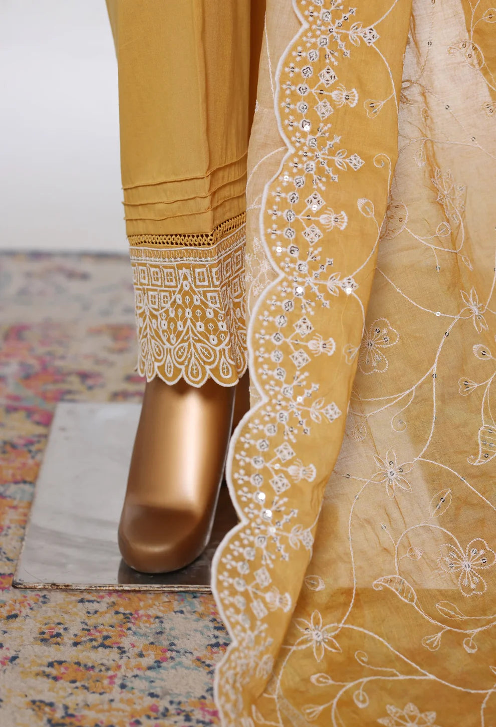 RTW White & White Embroidered Lawn – 8
