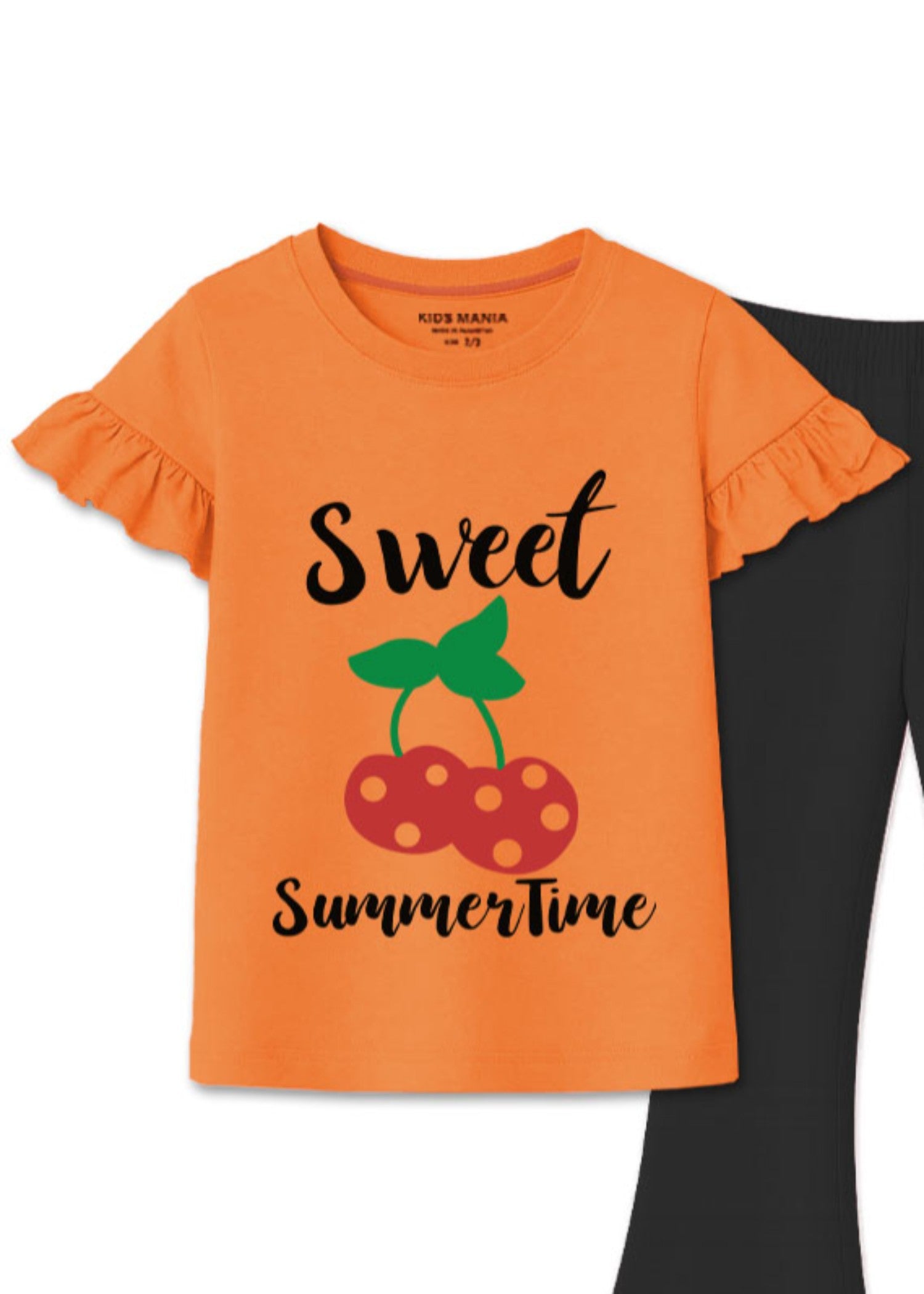 Co Ord Sets in Black, bright orange