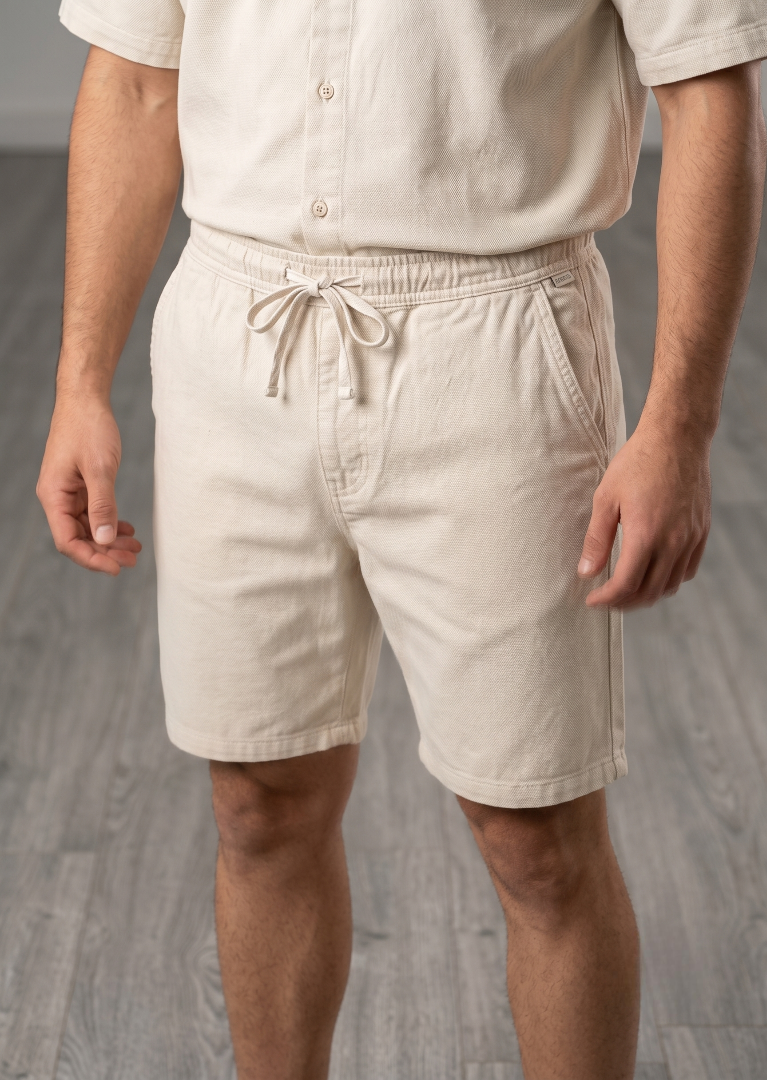 cotton Shorts in Beige