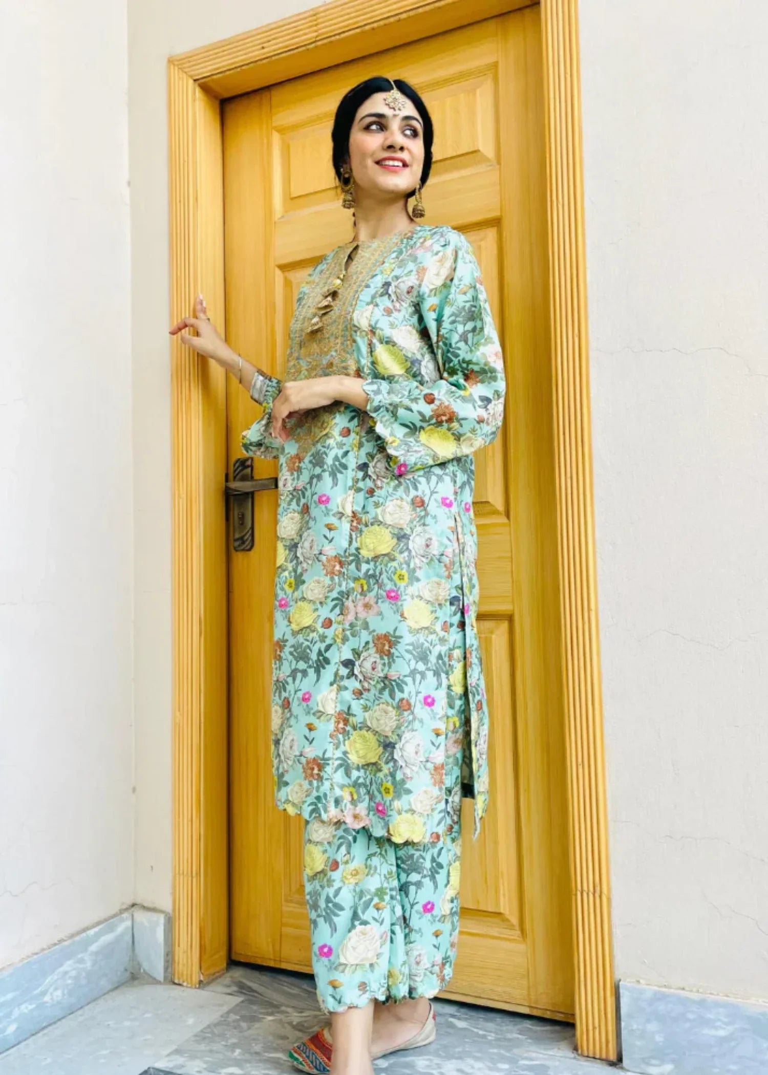 cotton Co Ord Sets in Pastel green