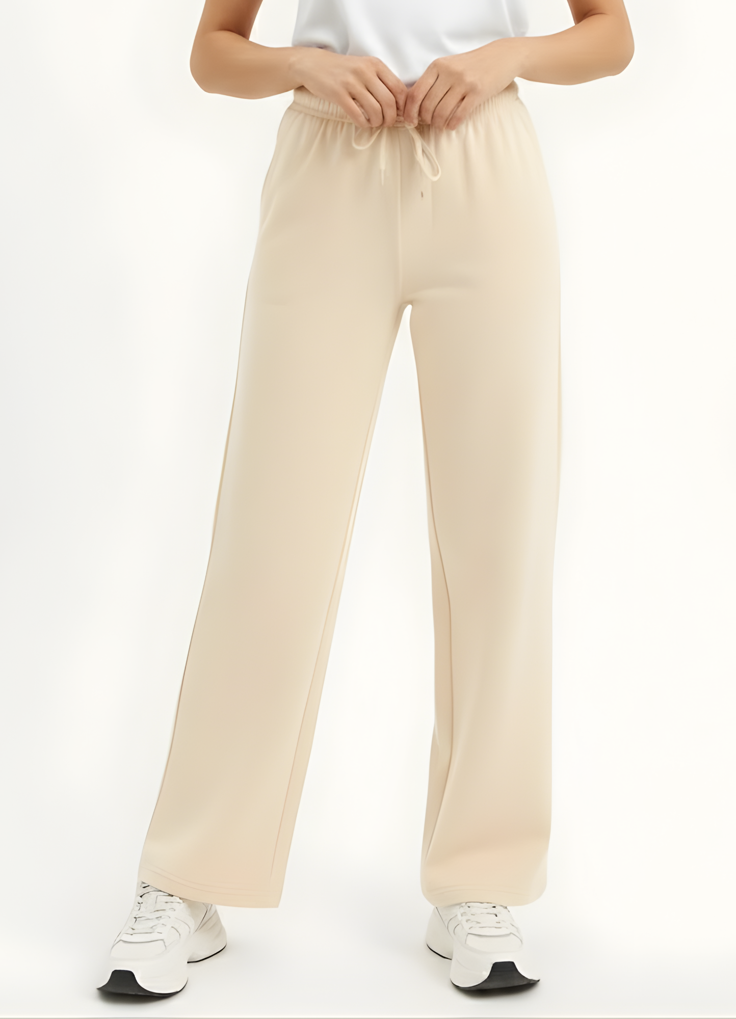 terry Trousers in Cream
