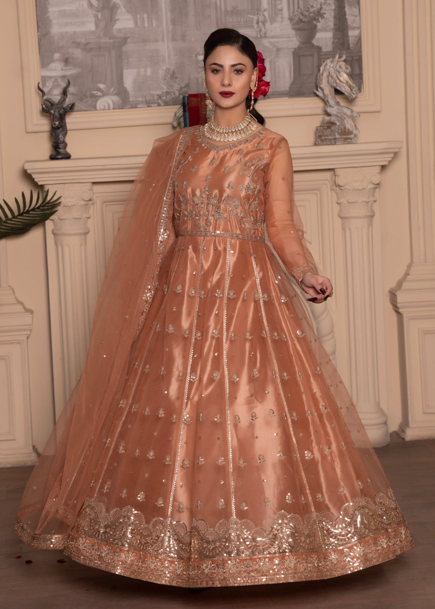 net Pishwas in Copper orange