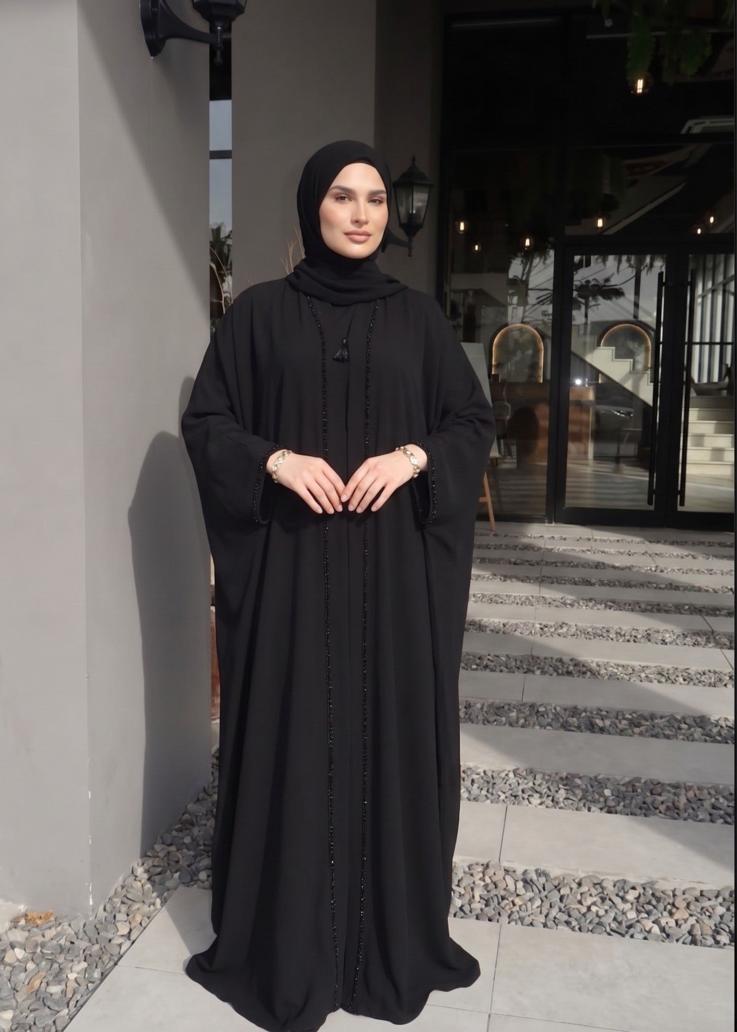 nidha blend Abaya in Black