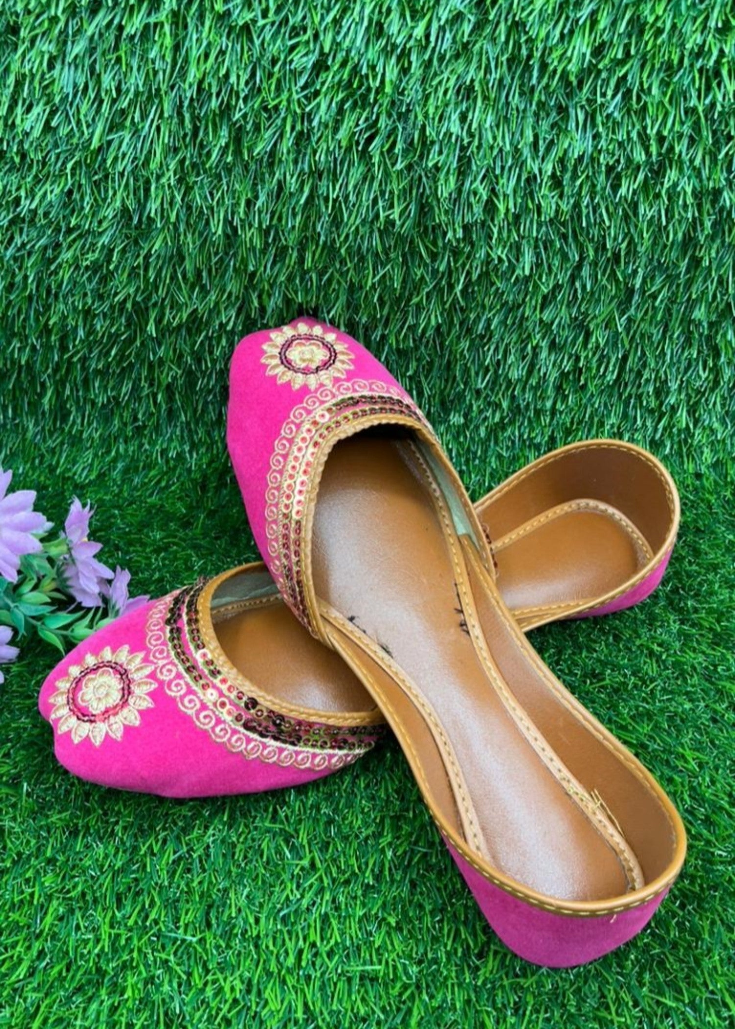 Khussa in Pink by - High Quality Women Khussa PXX6981