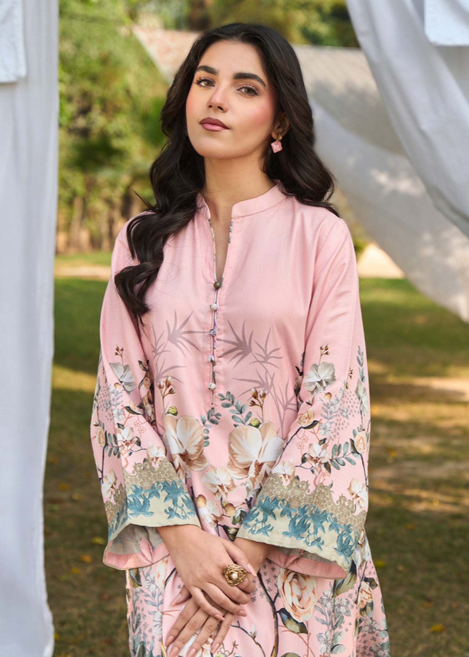 wool Kurta Set in Rose pink