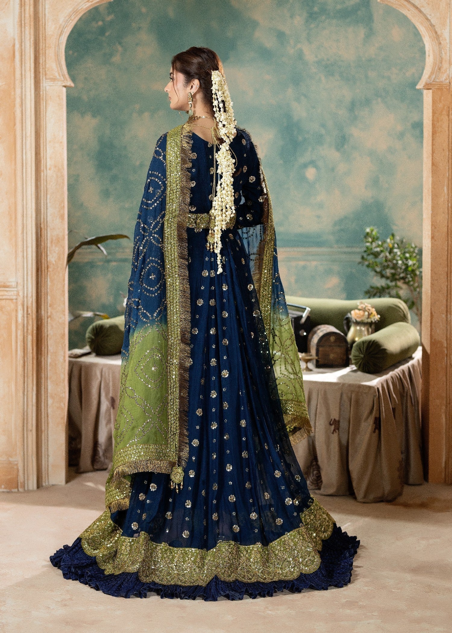 chiffon Maxi in Midnight blue