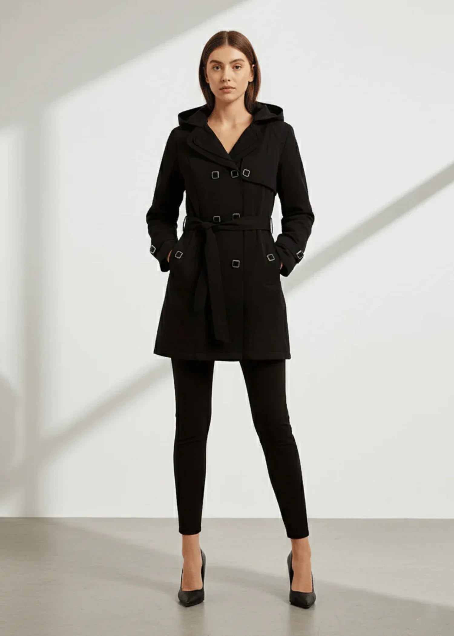 cotton Coat in Black