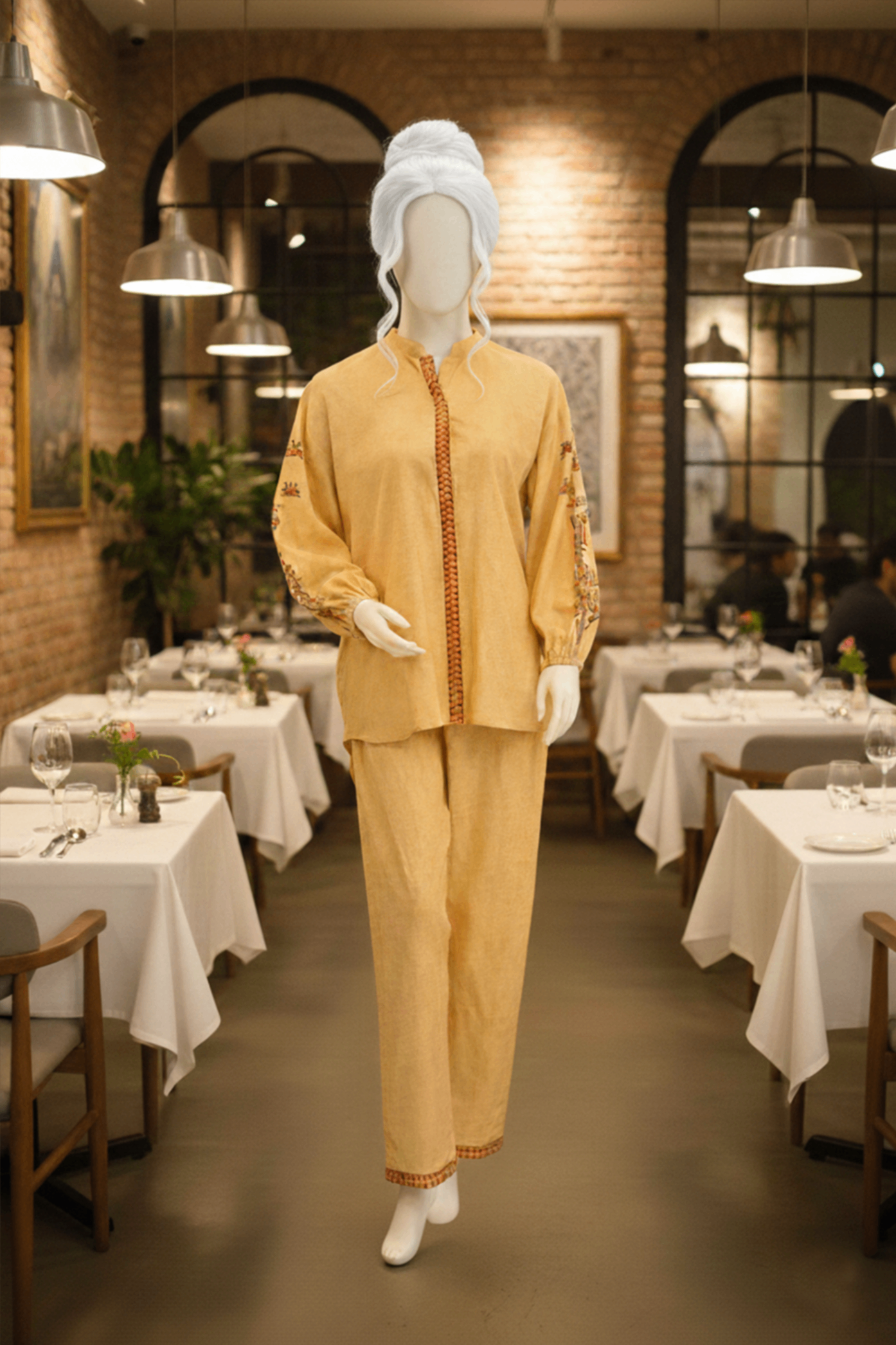 linen Co ord Sets in Honey orange