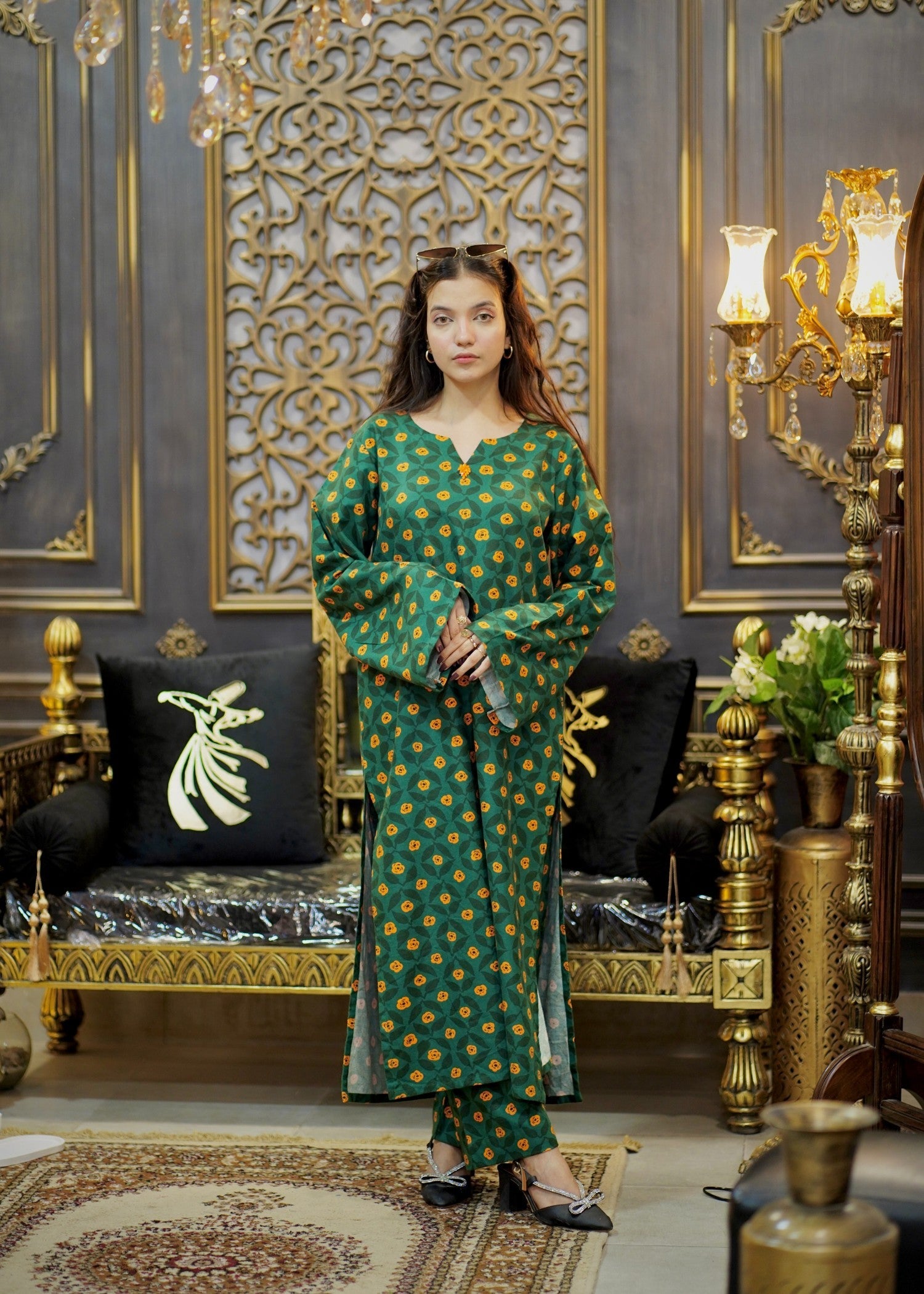 khaddar Co Ord Sets in Green
