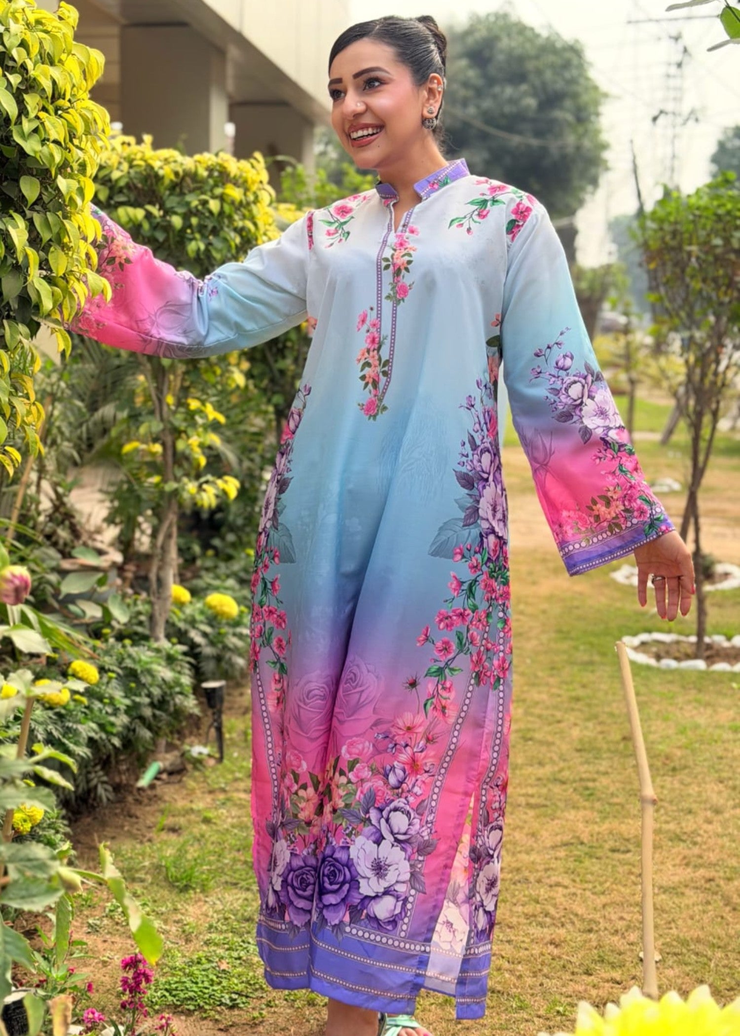 grip Kaftan in Sky blue