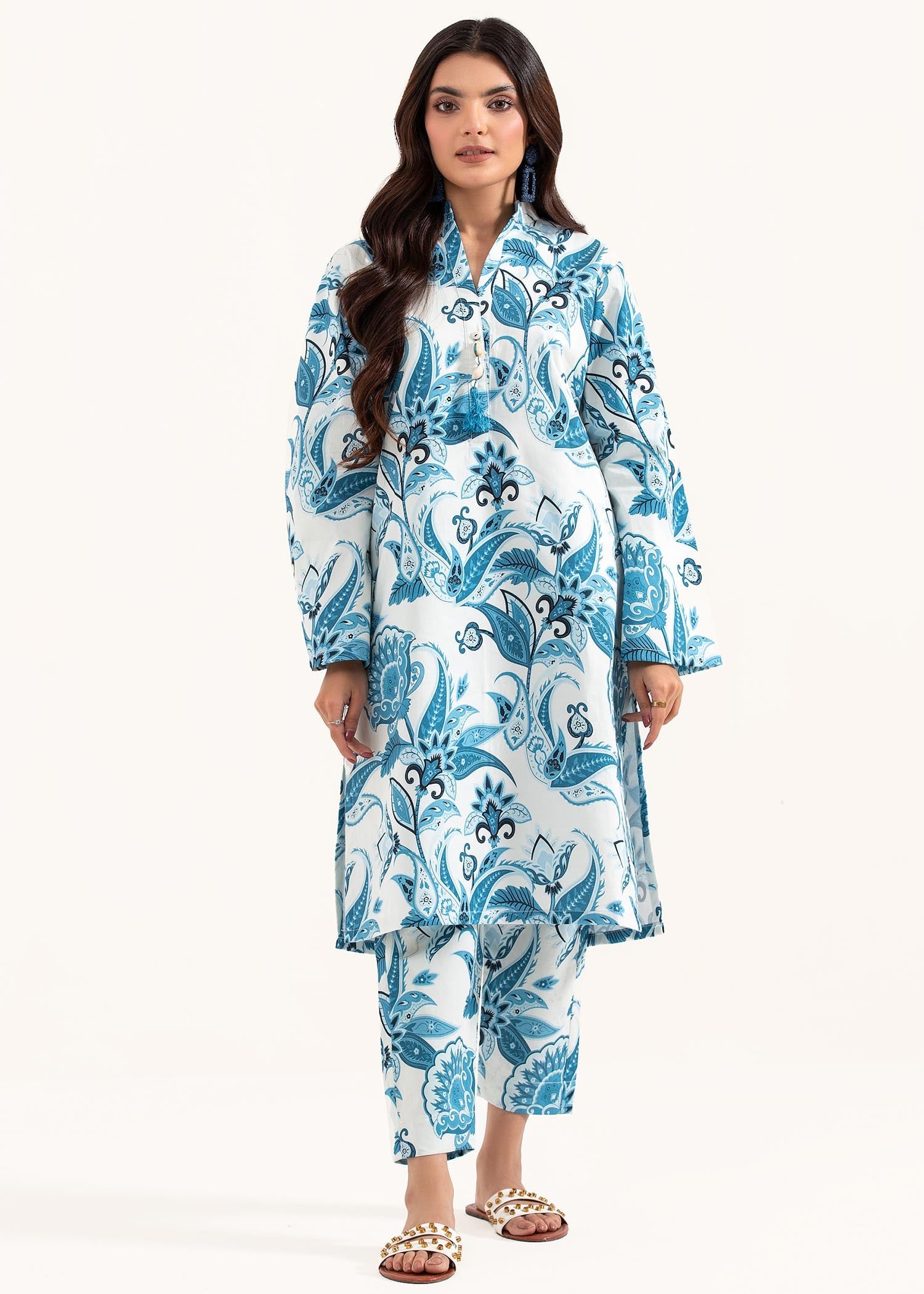 cotton satin Co Ord Sets in Light blue