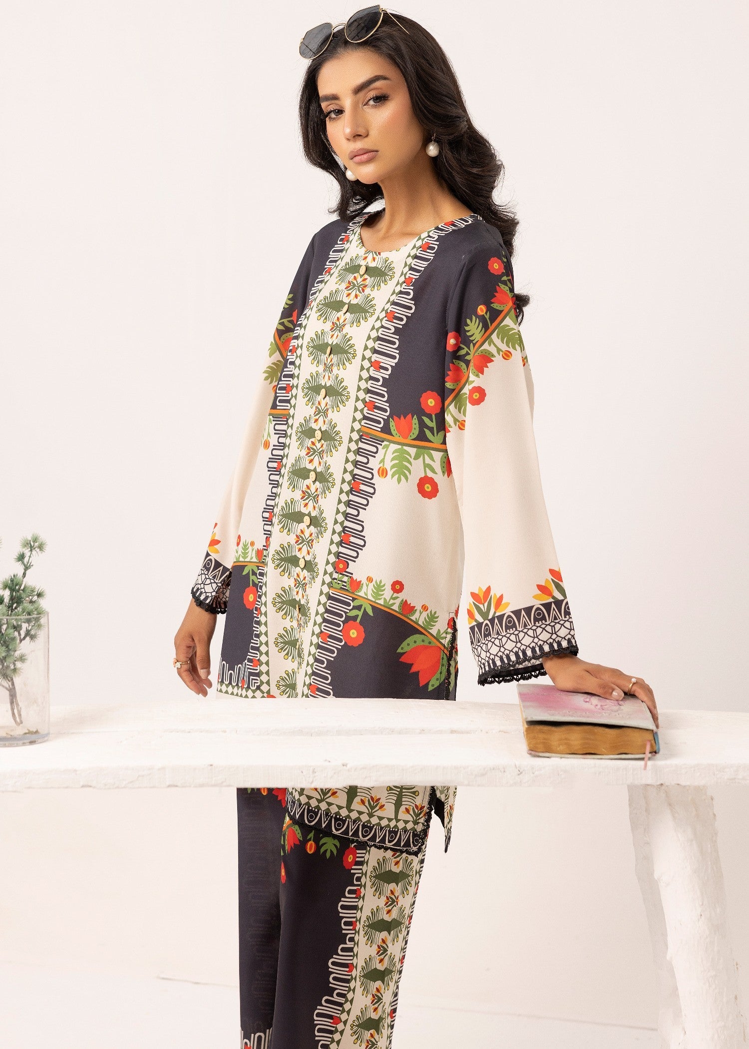 lawn Co Ord Sets in Black, beige