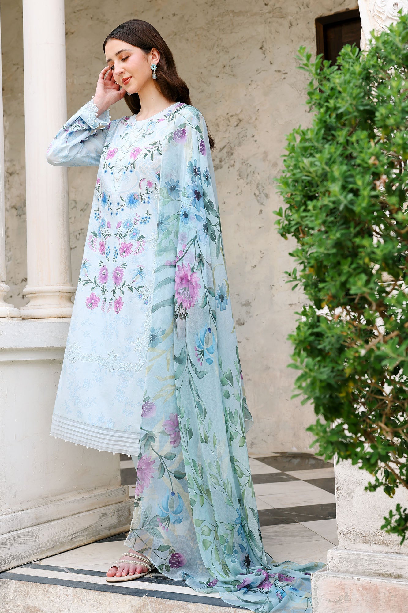 Eid Lawn Edit – Aqua Glint
