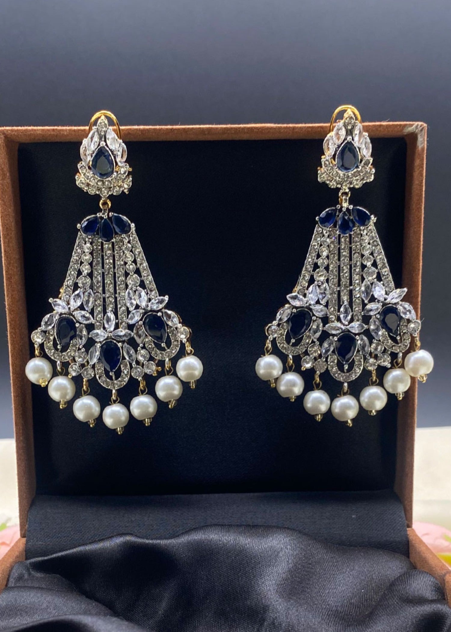Earrings in Blue Color by - Trendy Women Earrings NZR8628