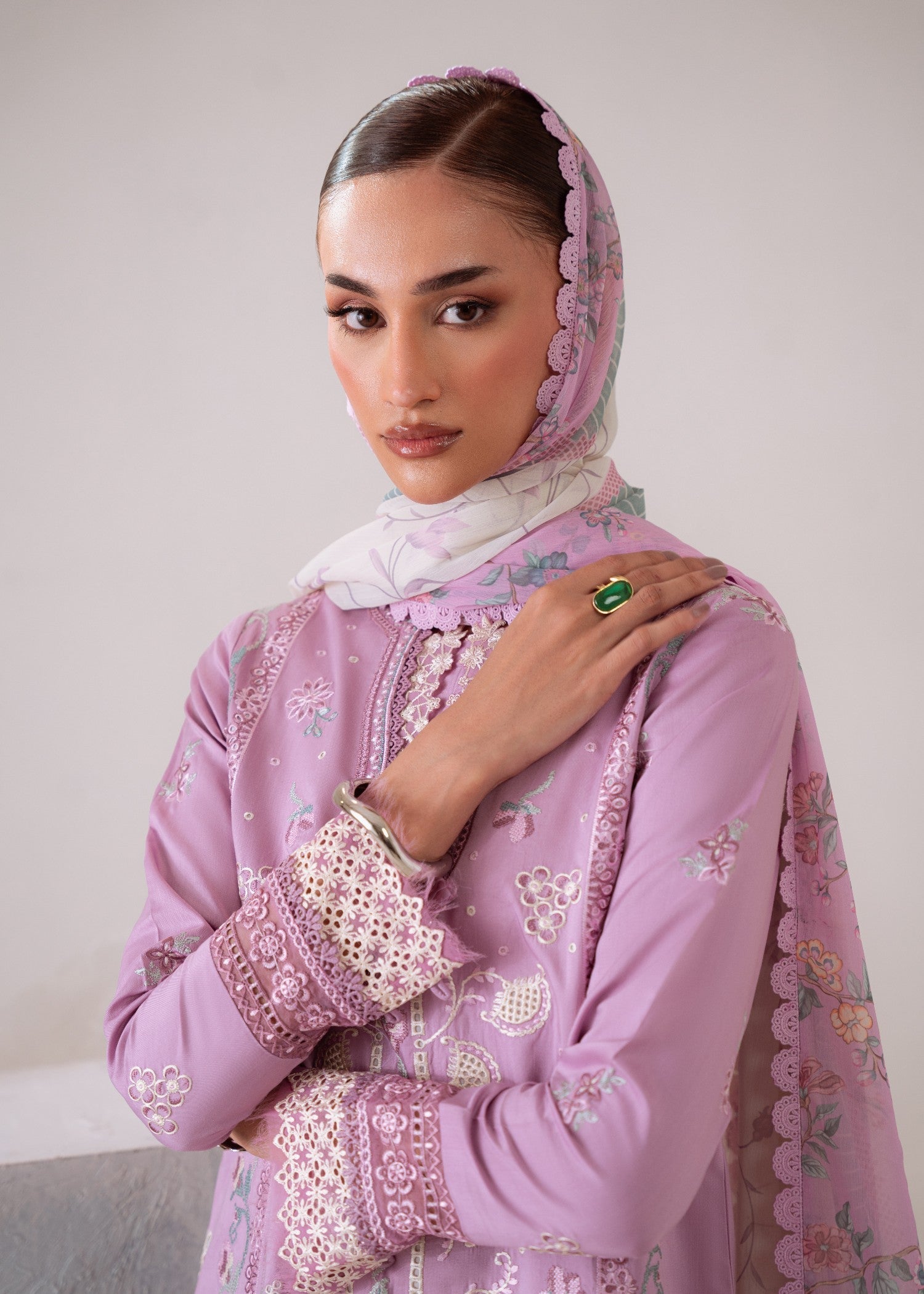 linen Unstitched in Lilac