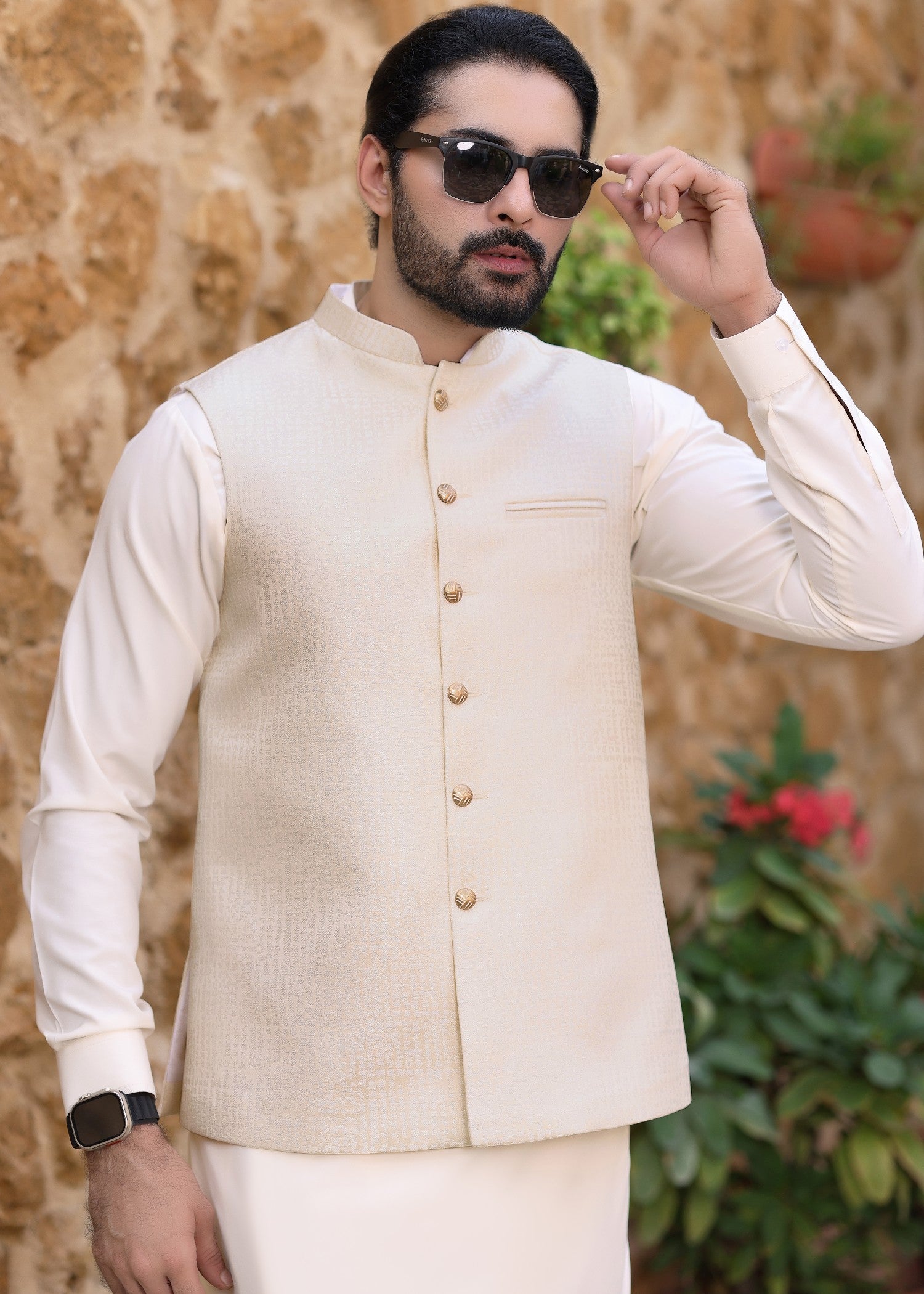 suiting Waistcoat in Off-white