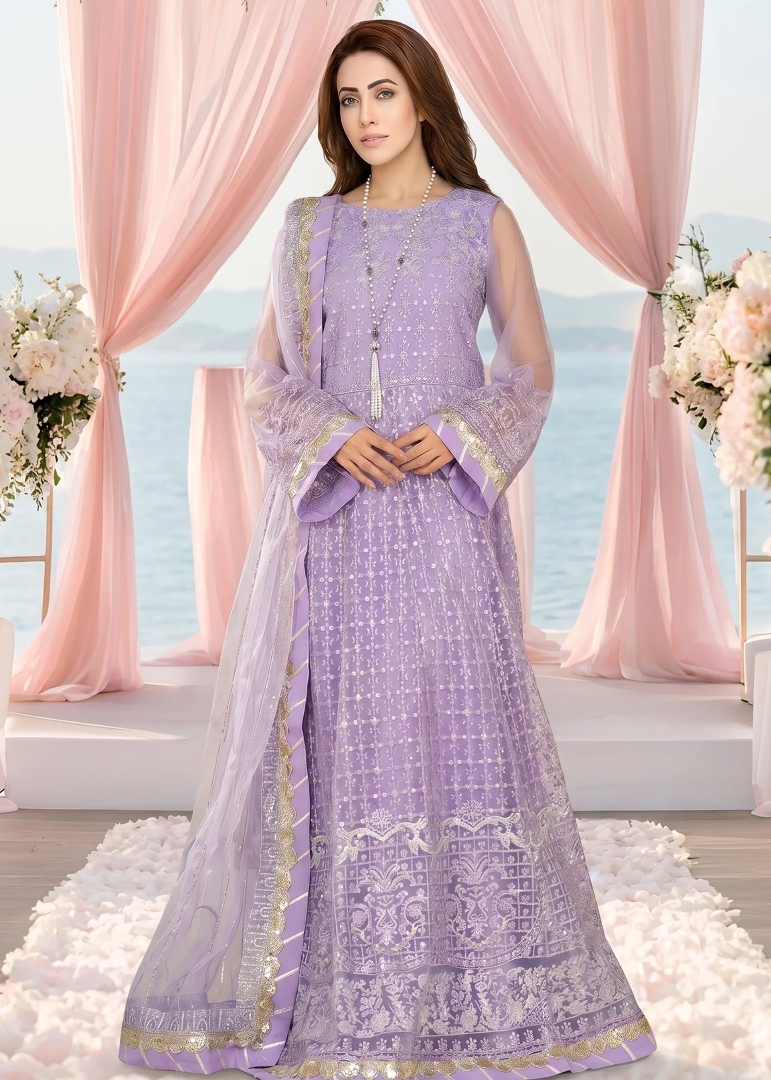 net Maxi in Lilac
