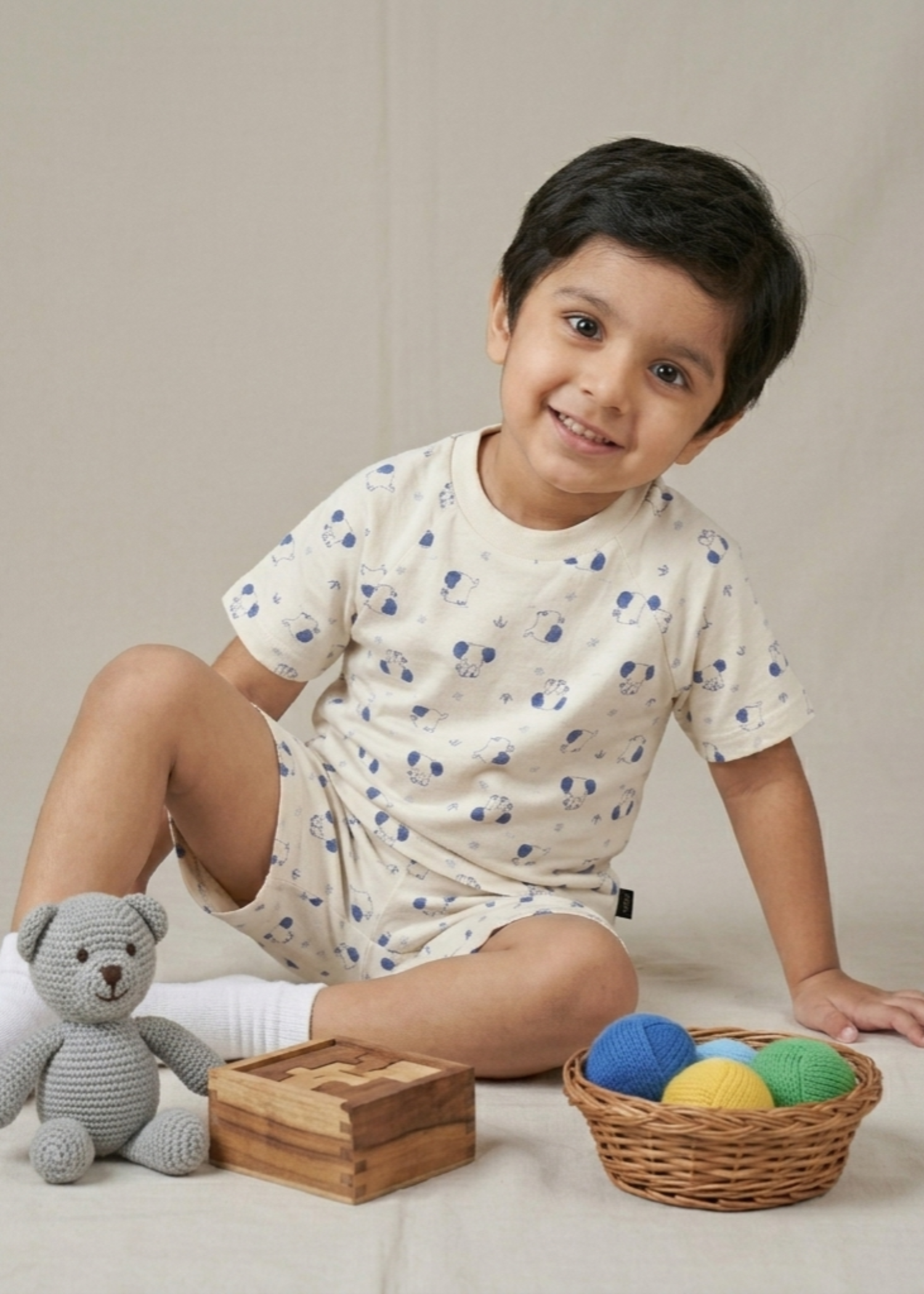 cotton jersey Co ord Sets in White