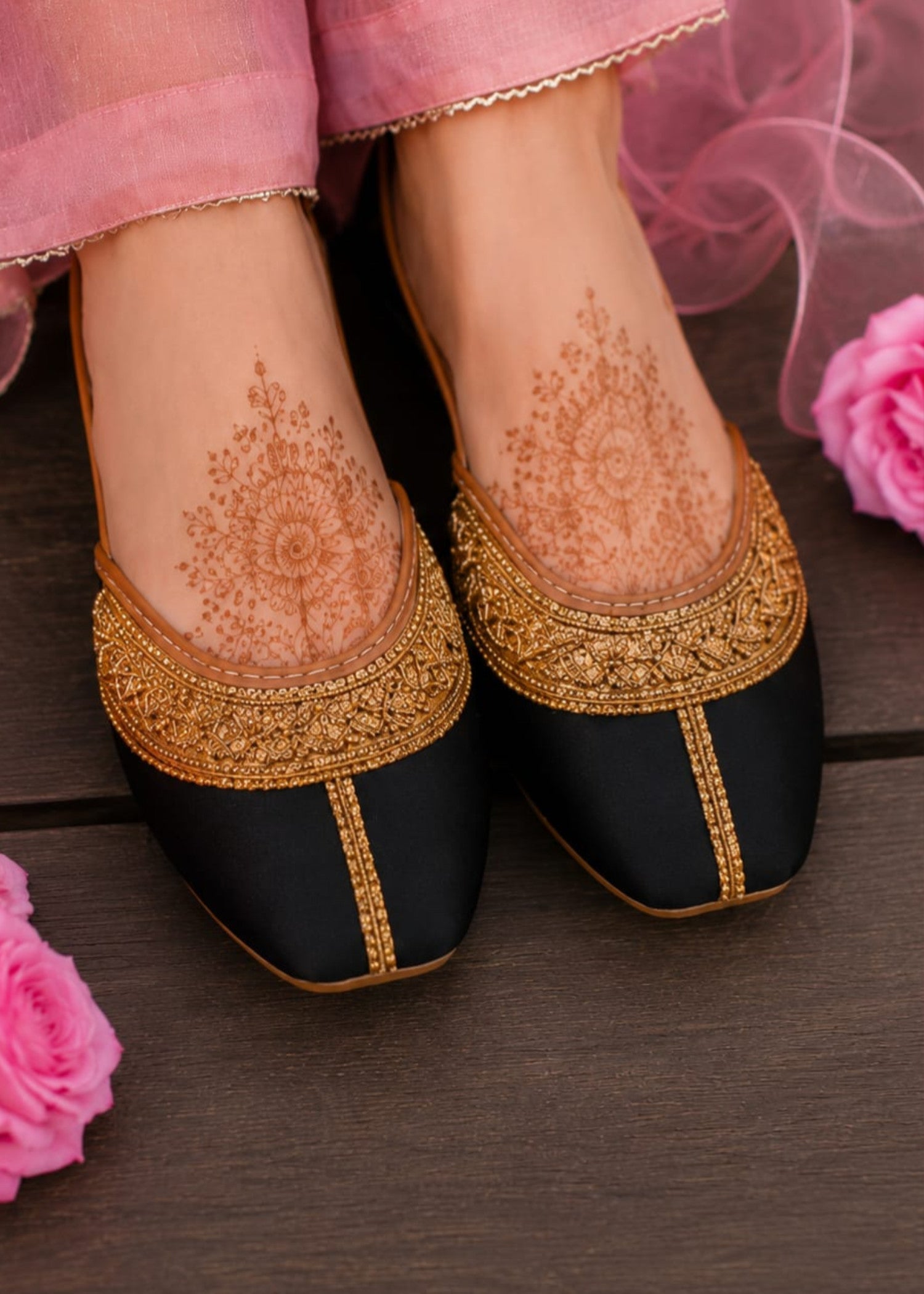 Khussa in Black by - High Quality Women Khussa AKH0869