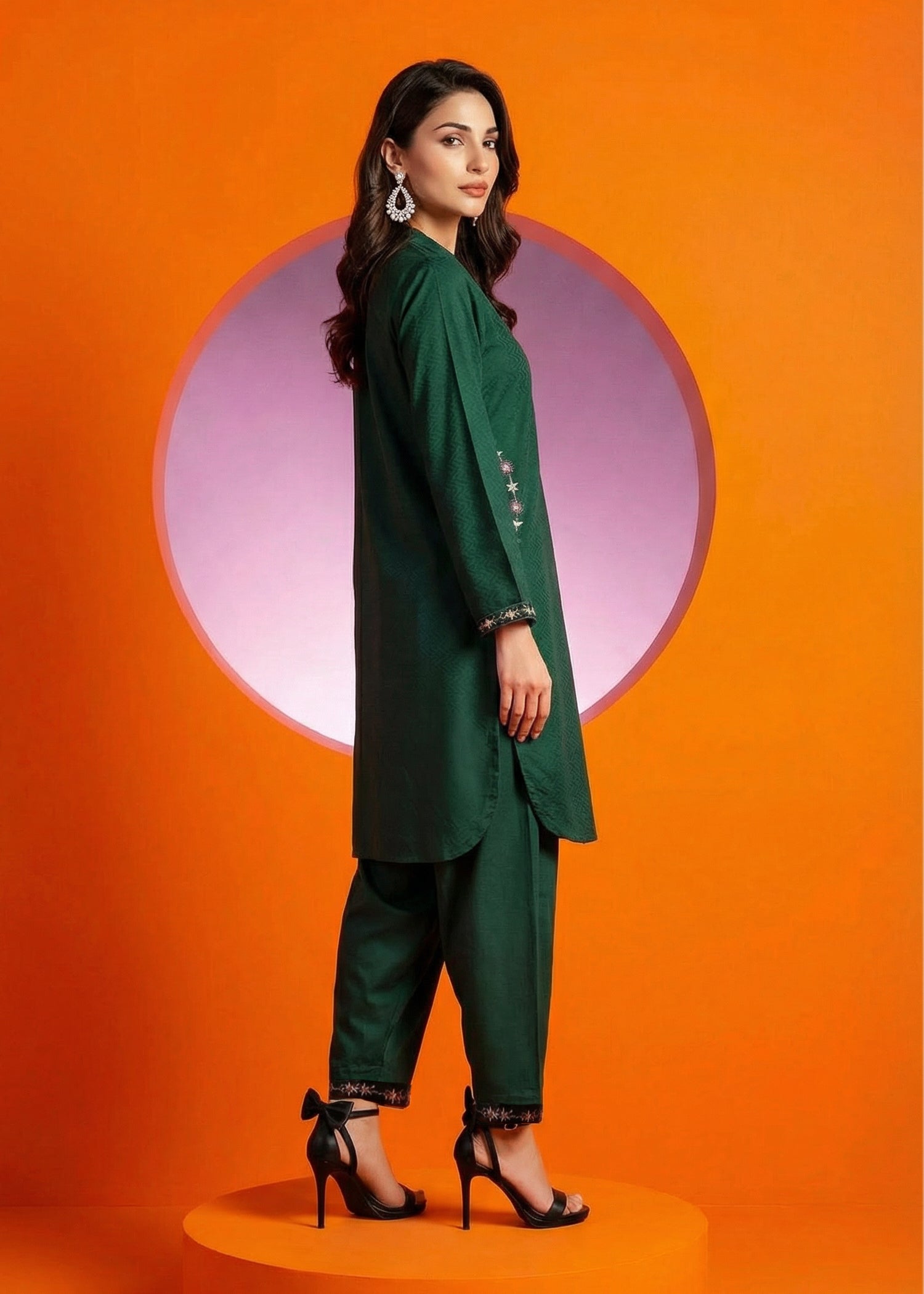 banarasi Kurta Set in Green