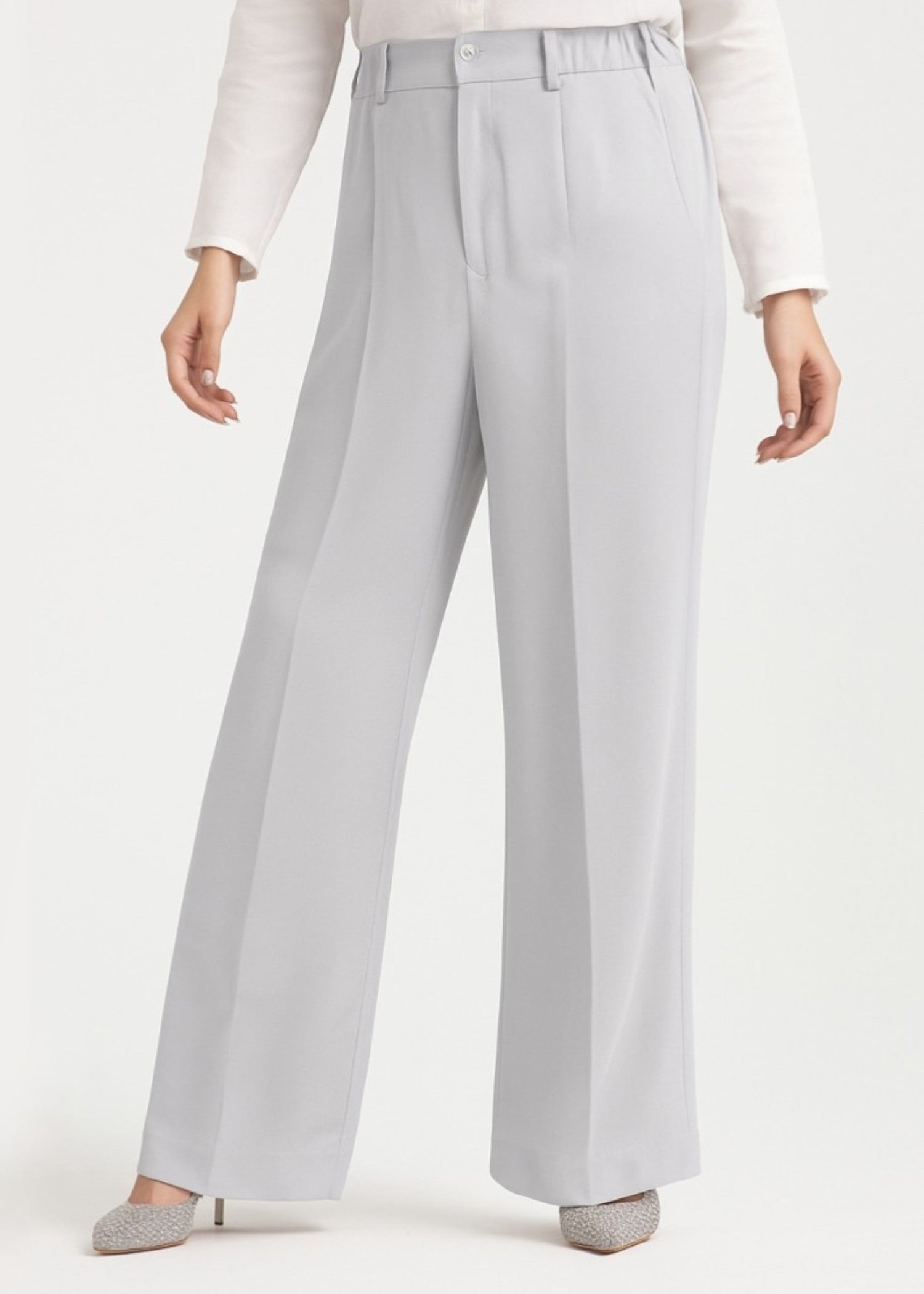 georgette Pants in Light grey