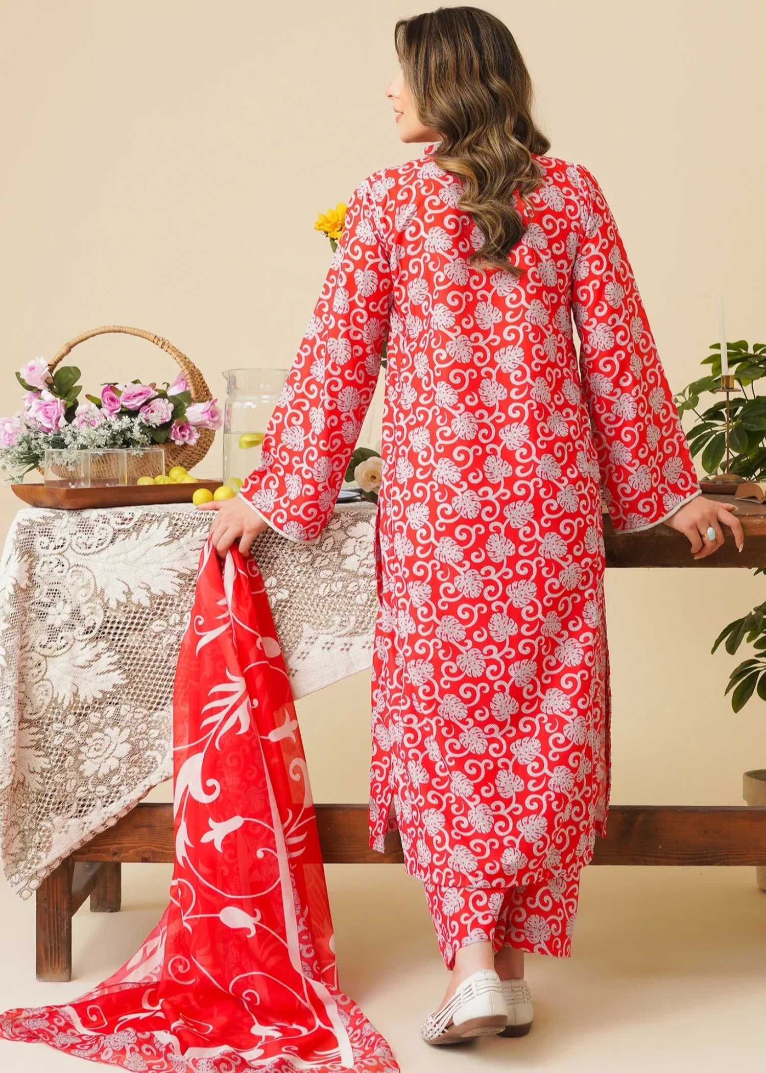 lawn Co Ord Sets in Red