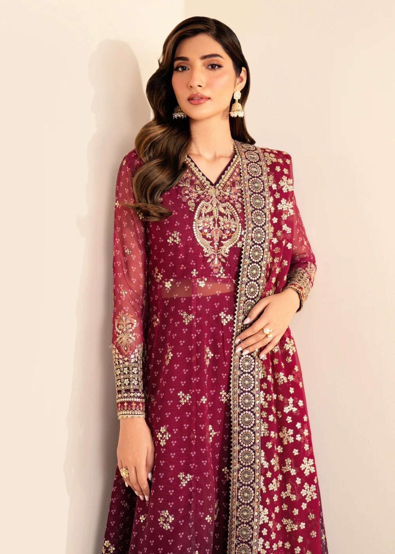 chiffon Maxi in Cherry red