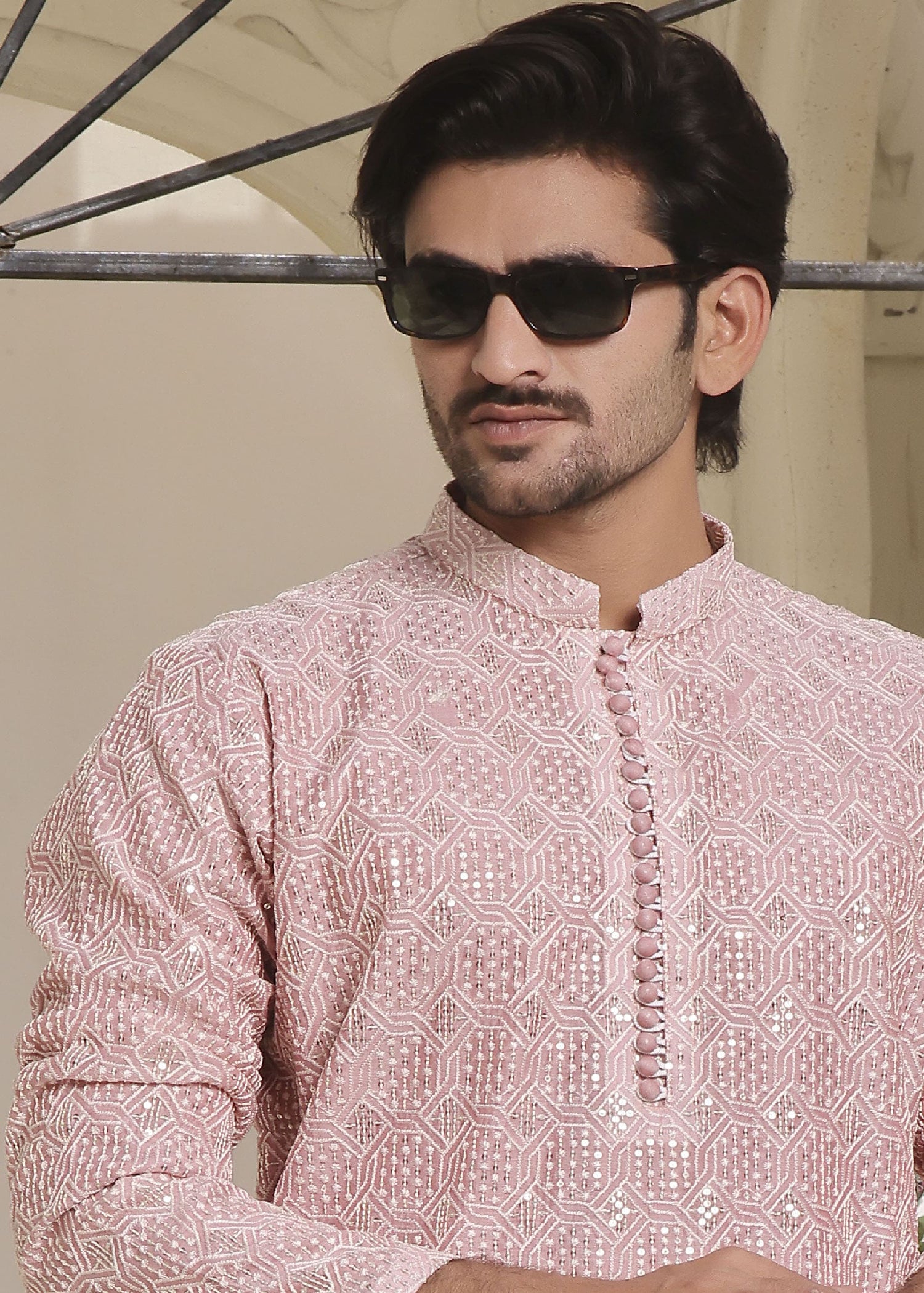 cotton Kurta Set in Baby pink by The Great Masters (TGM)