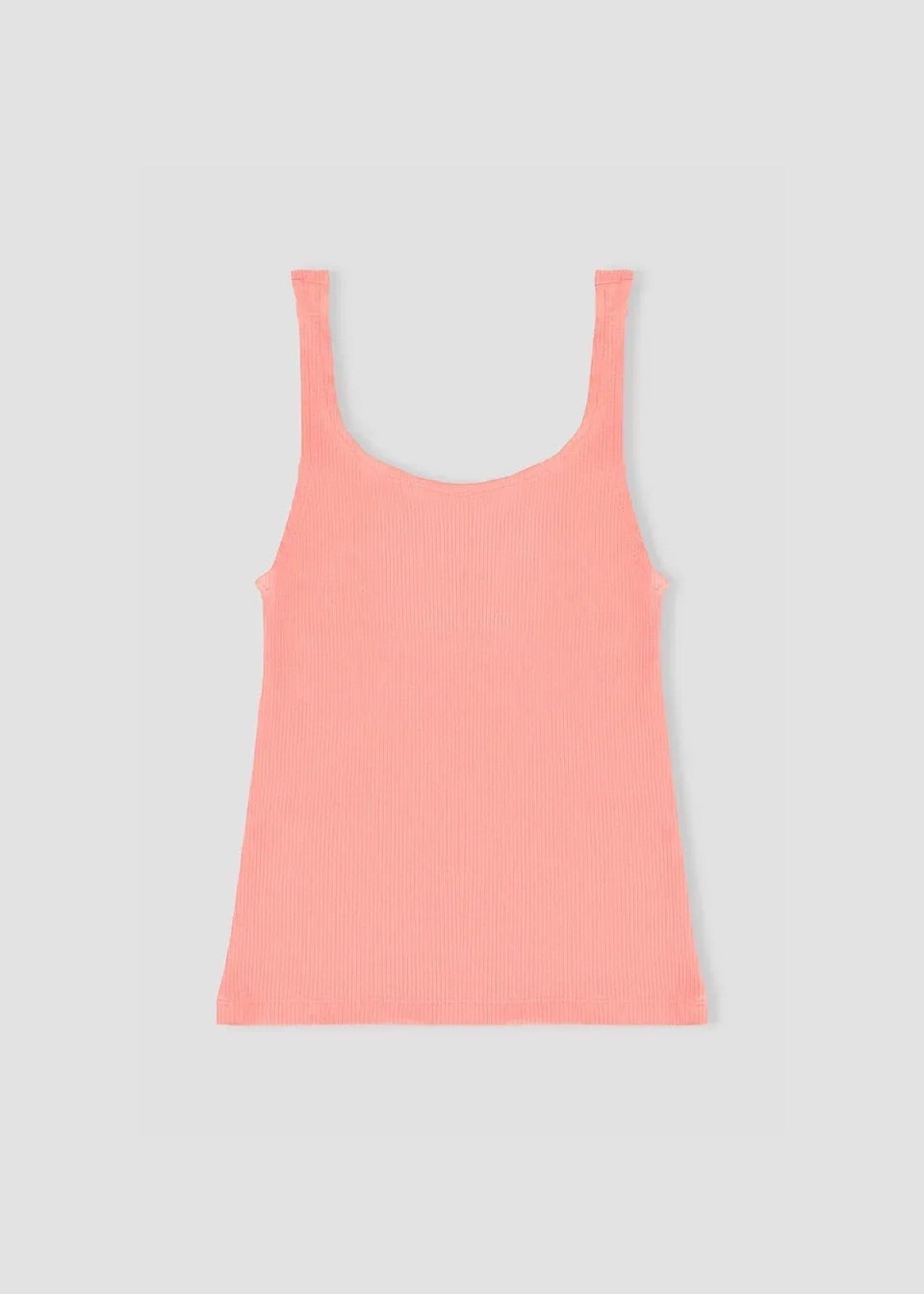 cotton jersey Tank Top in Peach pink