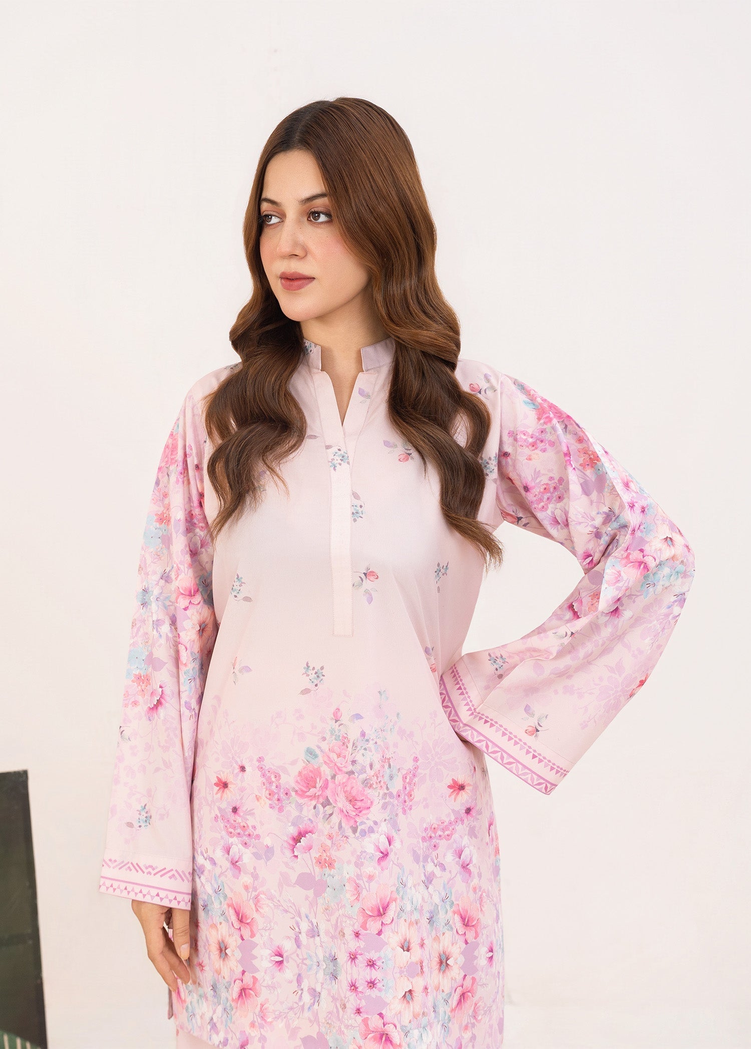 poly lawn Co Ord Sets in Light pink