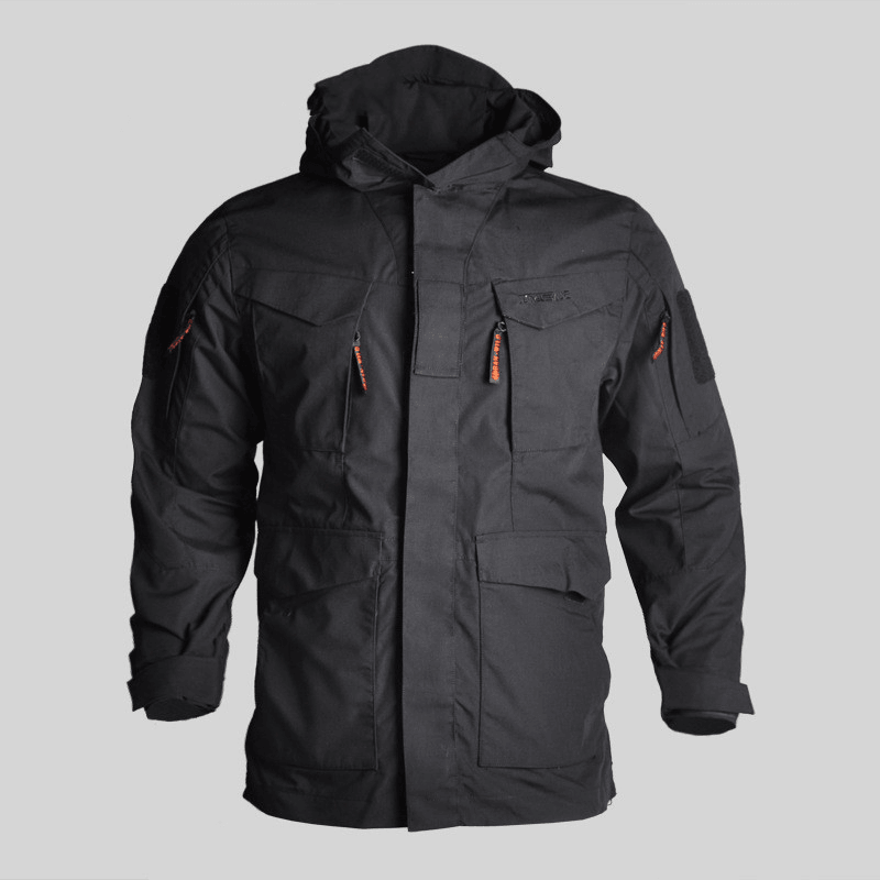 Tactical Windbreaker Mid-Length Men'S Jacket Waterproof