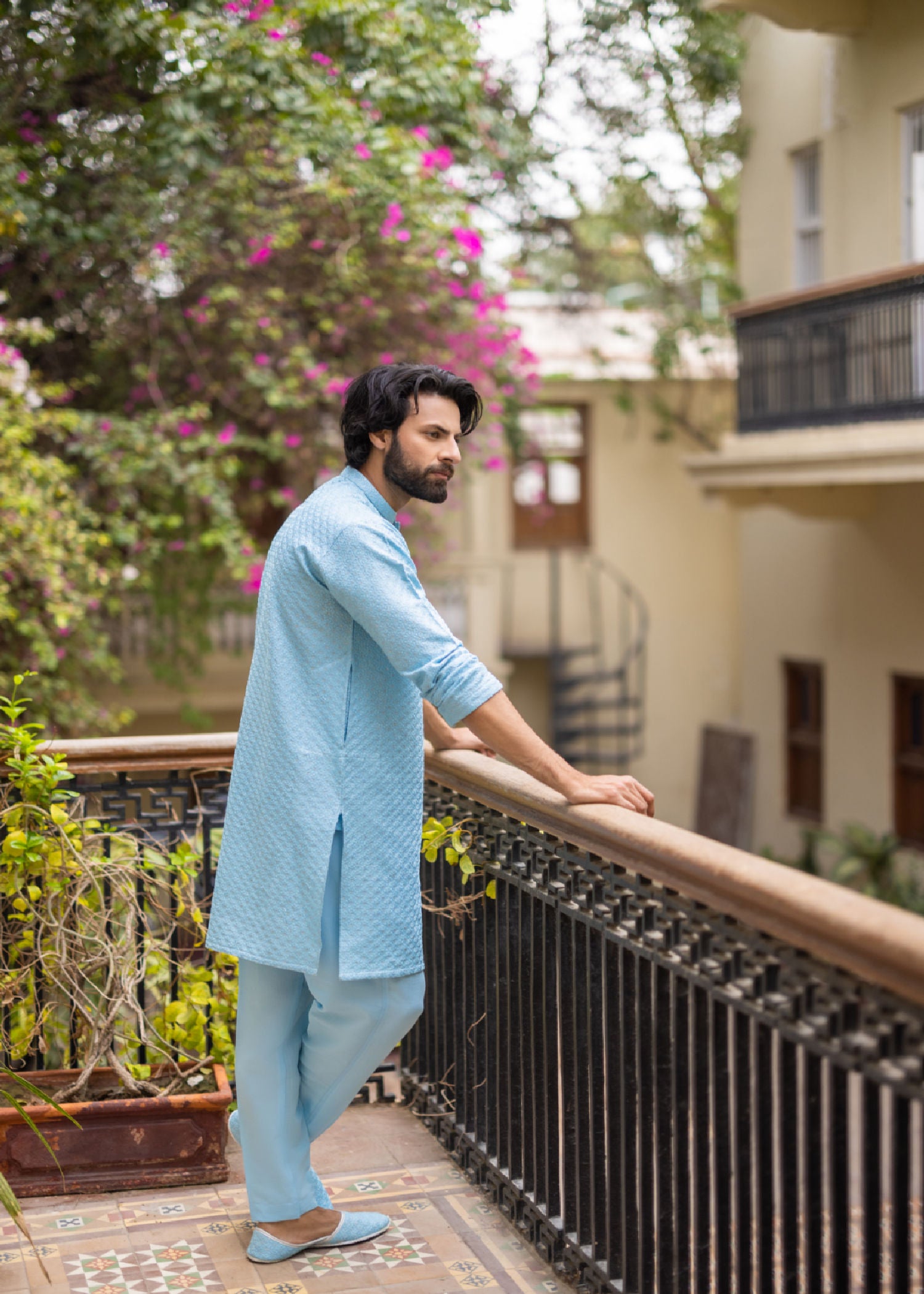 masuri Kurta Set in Aquamarine