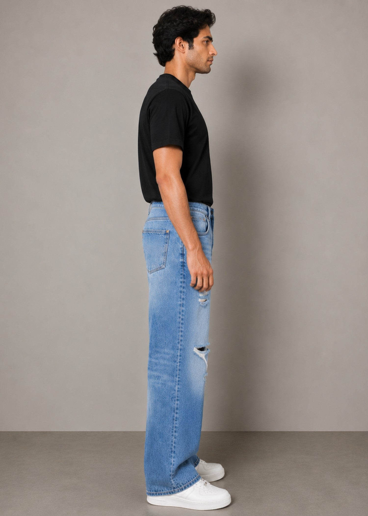 cotton Jeans in Light blue