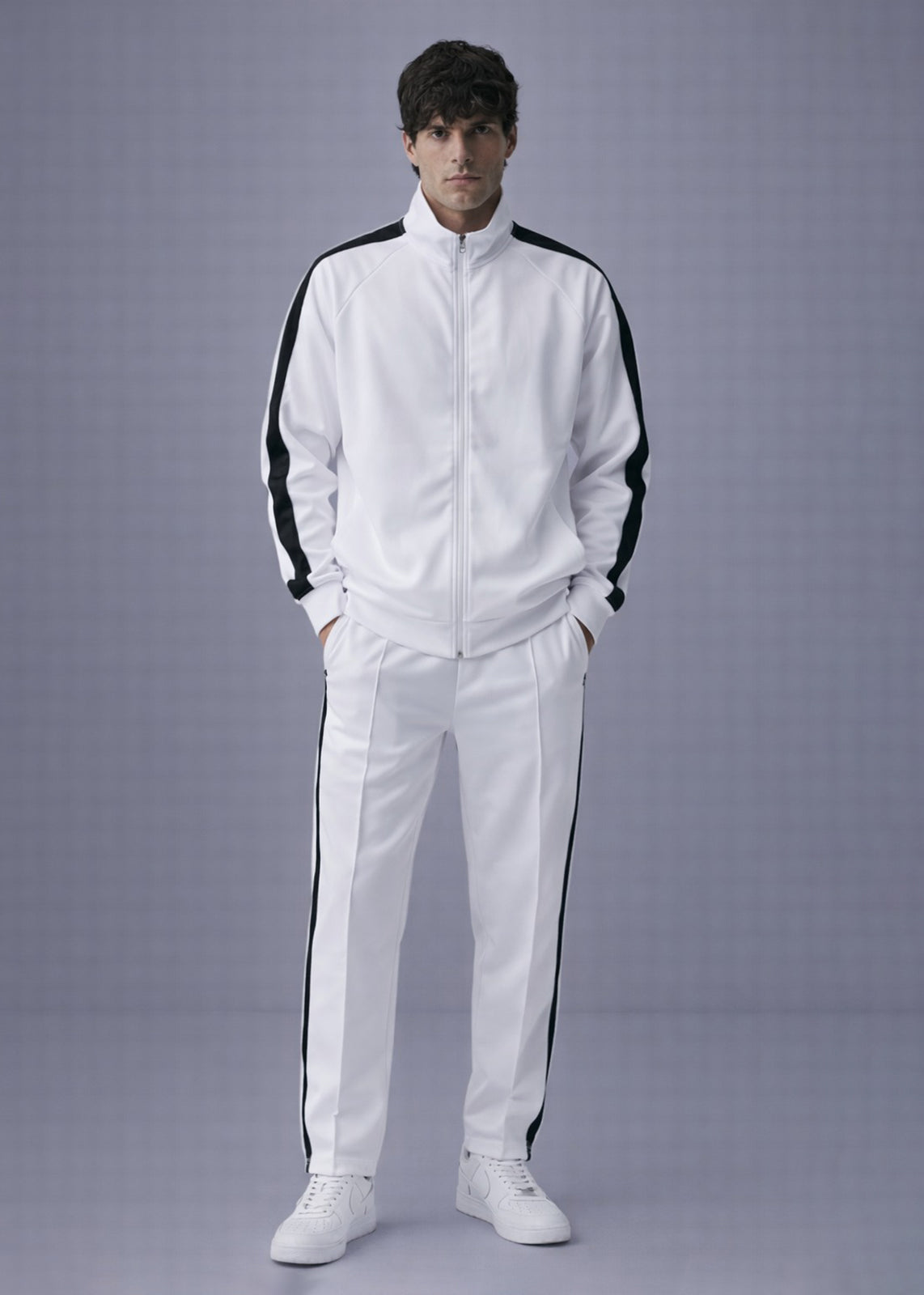 fleece Tracksuit in White