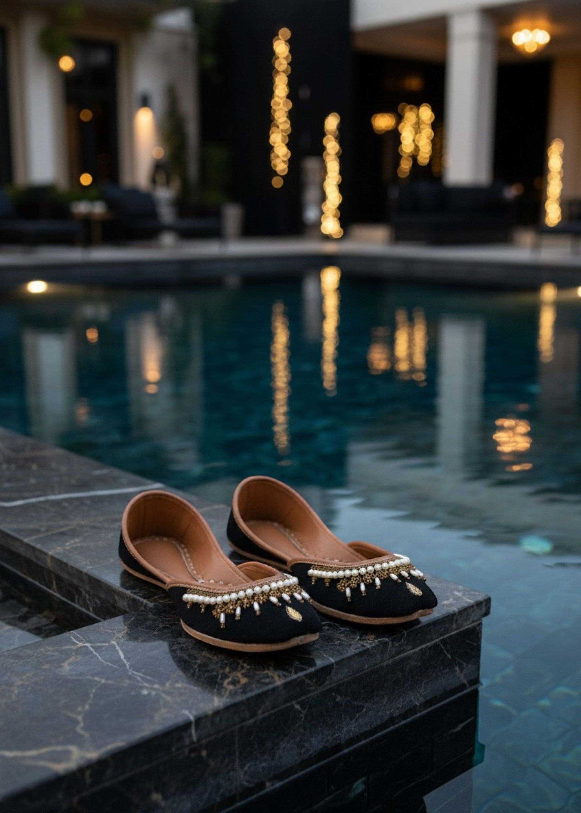 Khussa in Black by - High Quality Women Khussa TZO2425