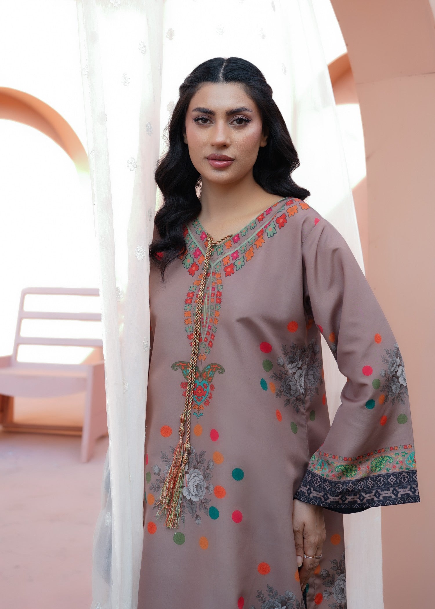 poly lawn Co Ord Sets in Camel brown