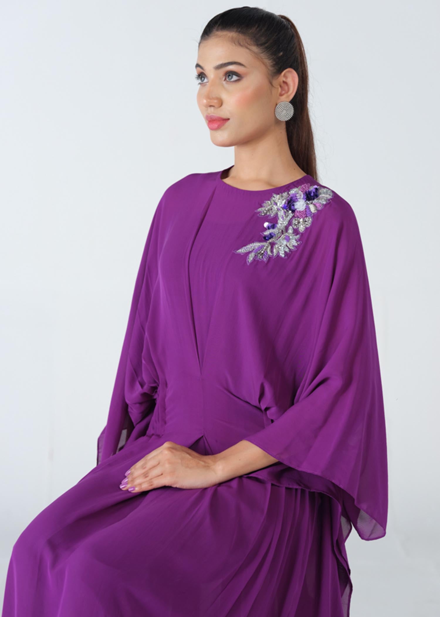 grip Kaftan in Purple