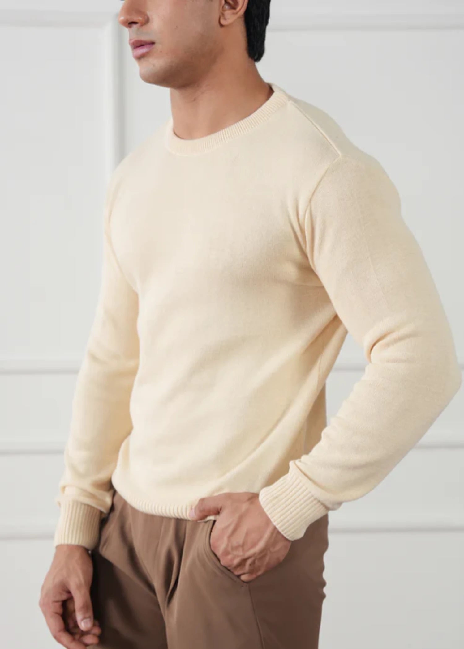 cotton Sweater in Cream