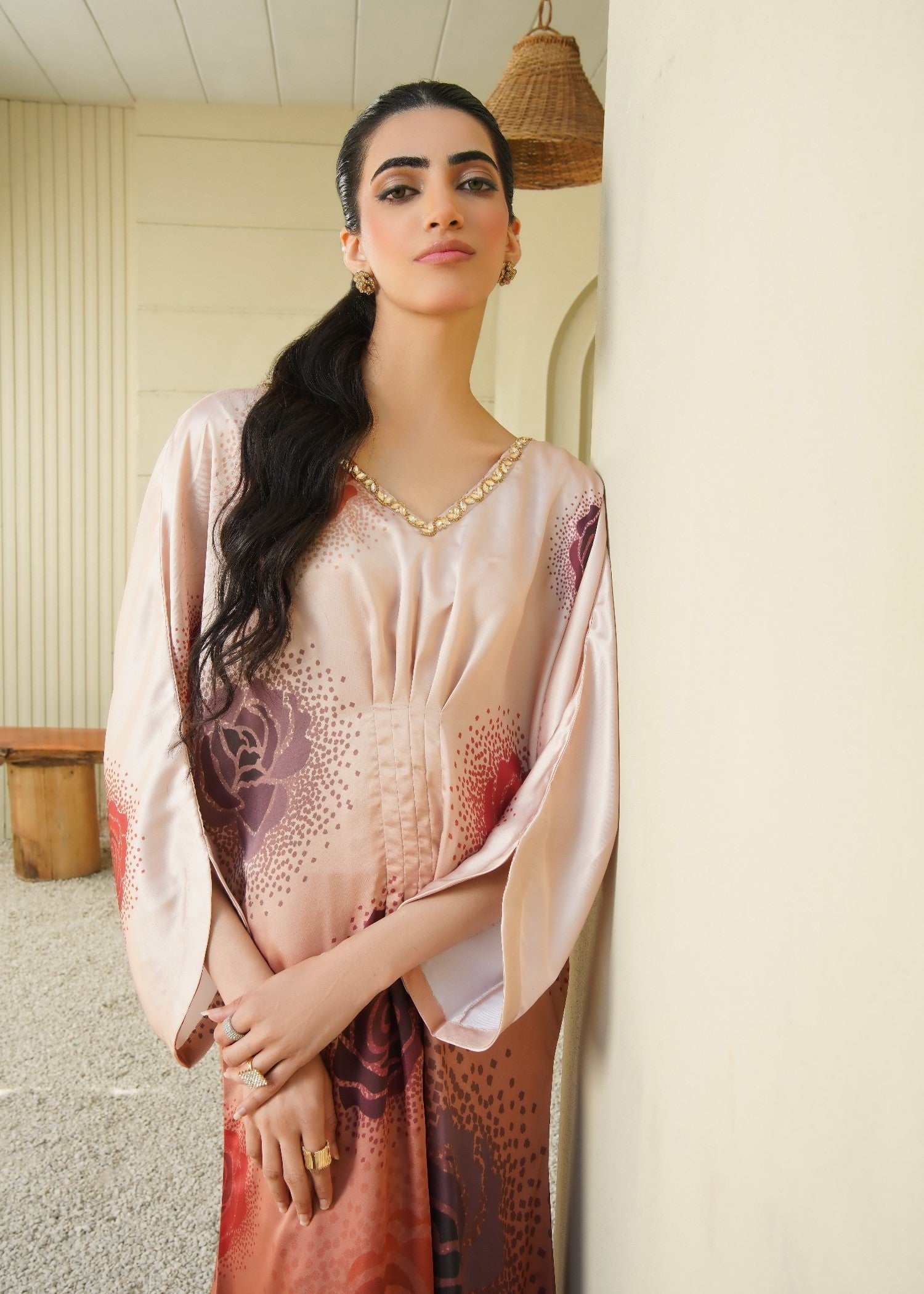 charmuse/shamooz Kaftan in Walnut brown