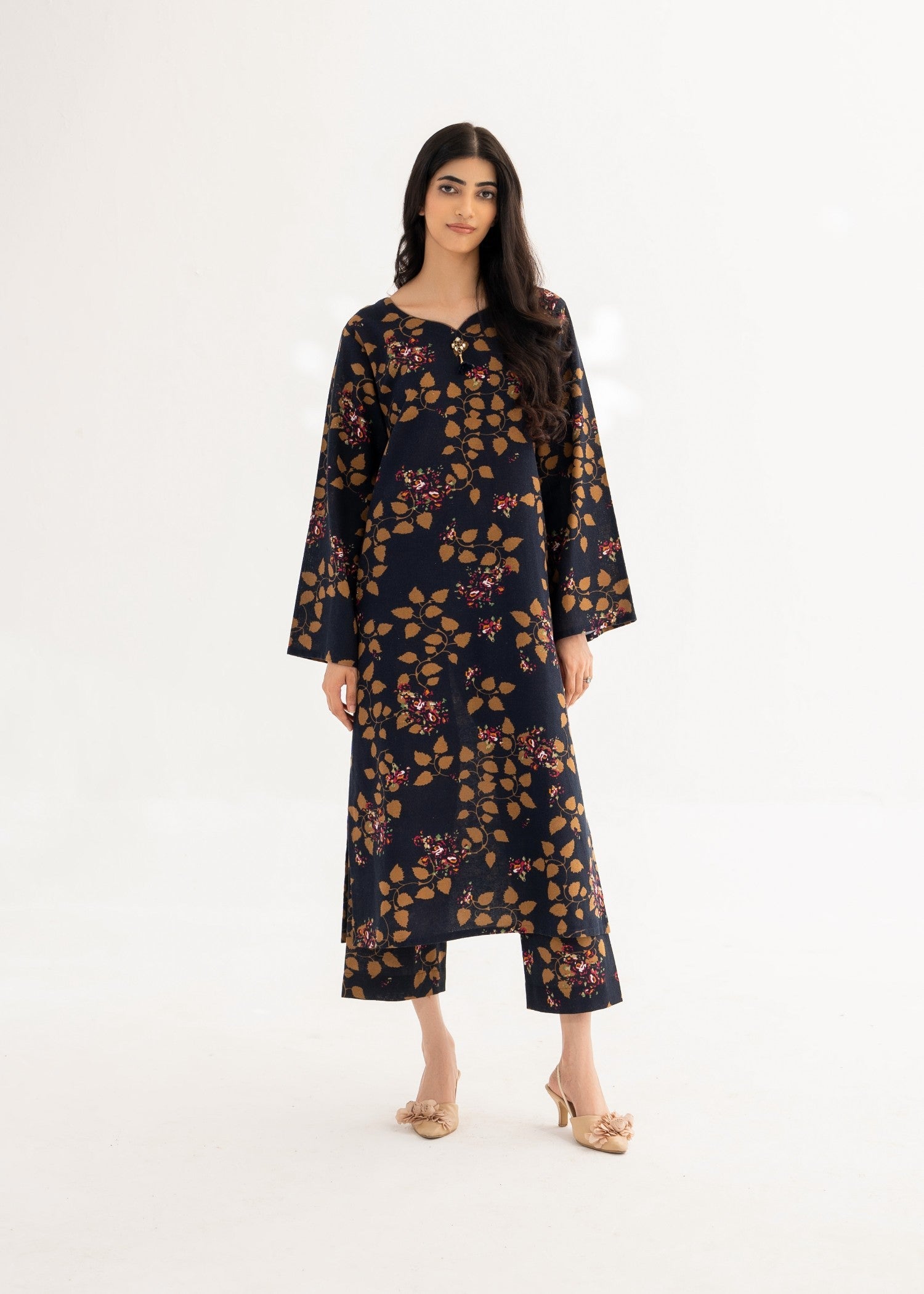 khaddar Co Ord Sets in Dark blue