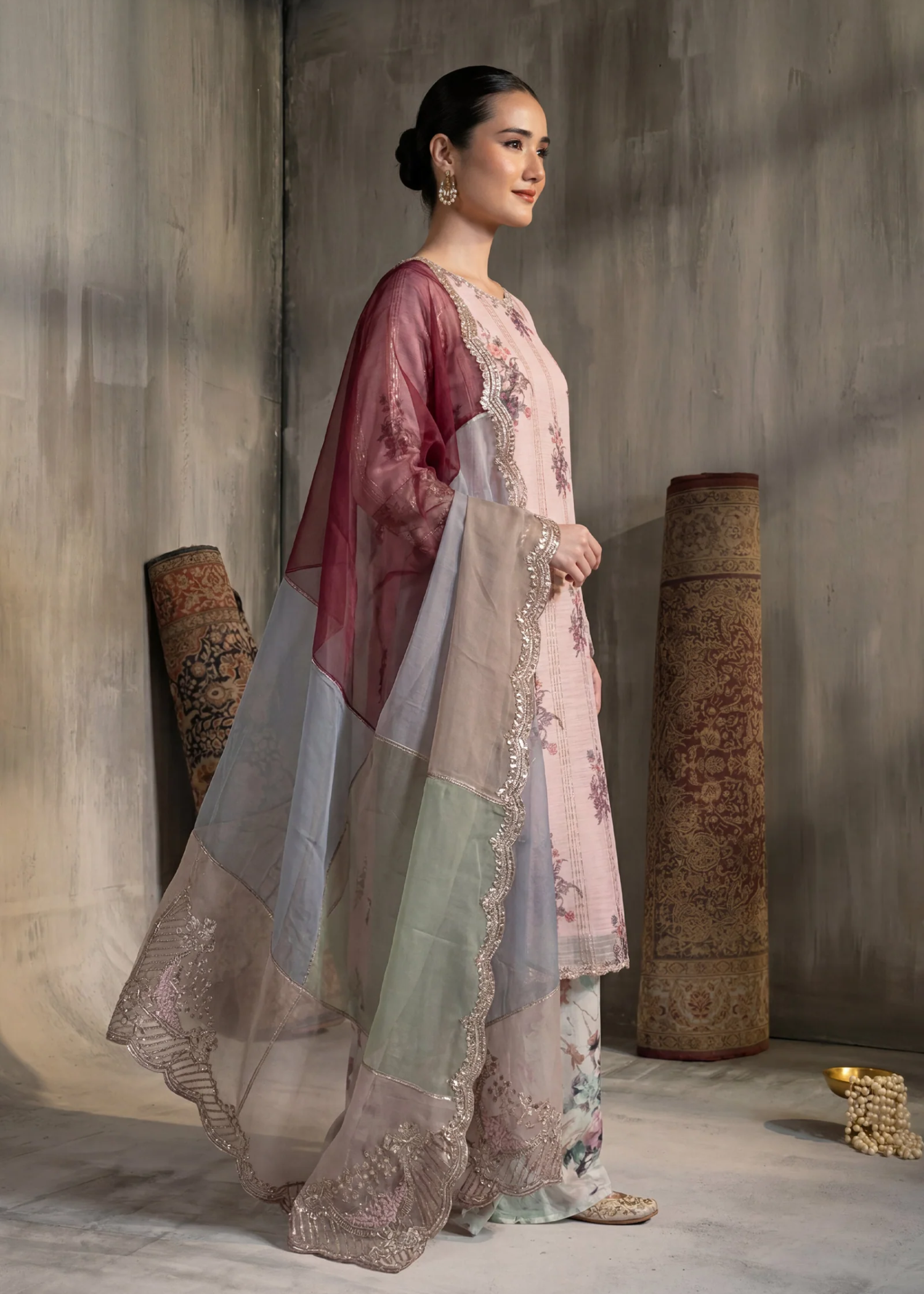 manaar Kurta Set in Pink