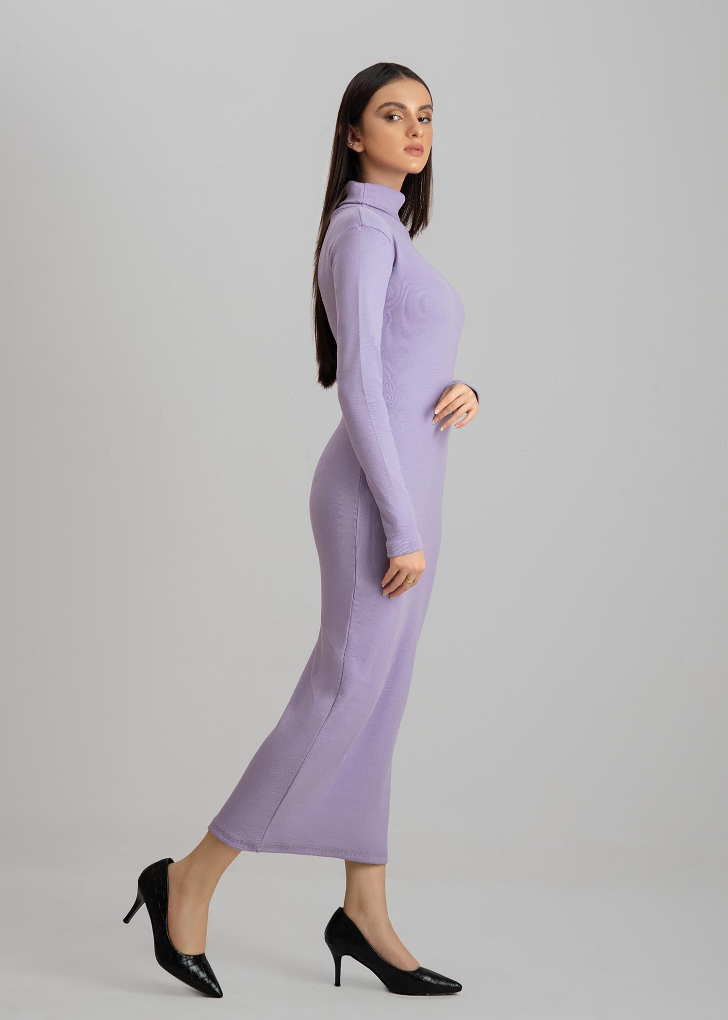 jersey knit Dress in Bright lavender