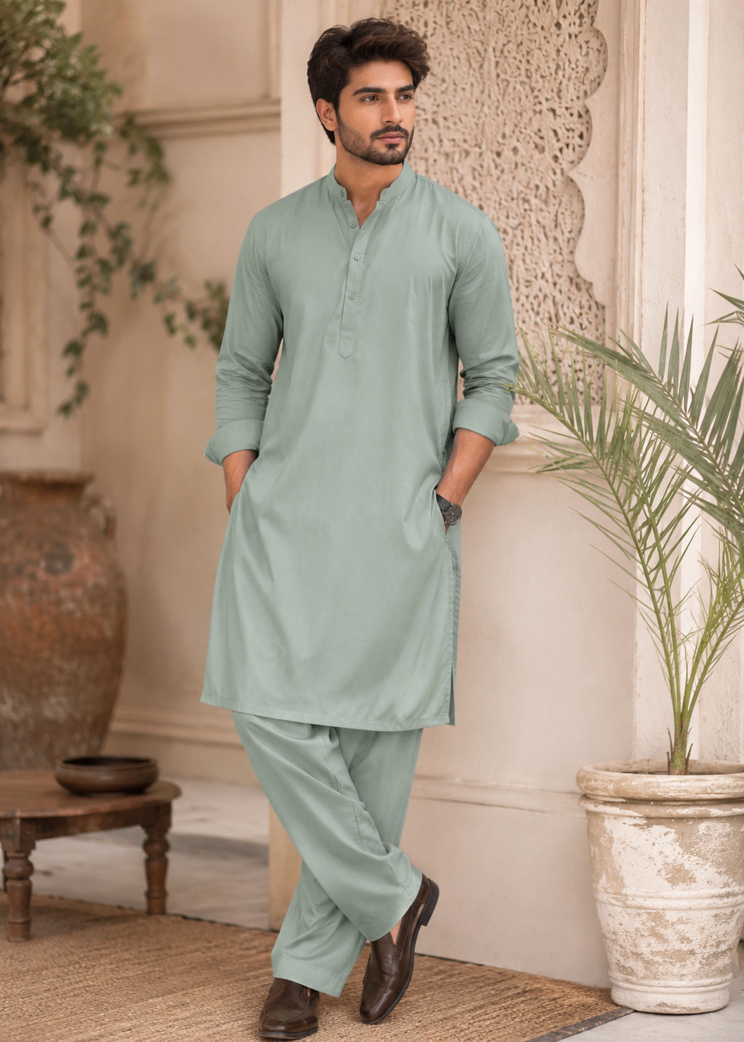 cotton Unstitched in Emerald green