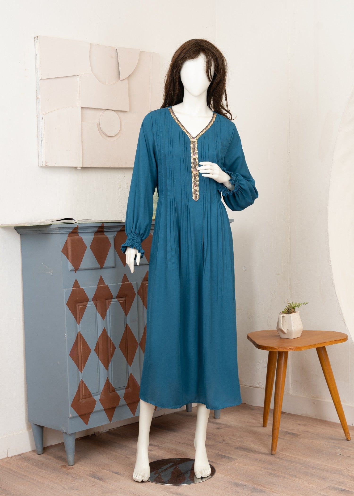 georgette Maxi in Cerulean
