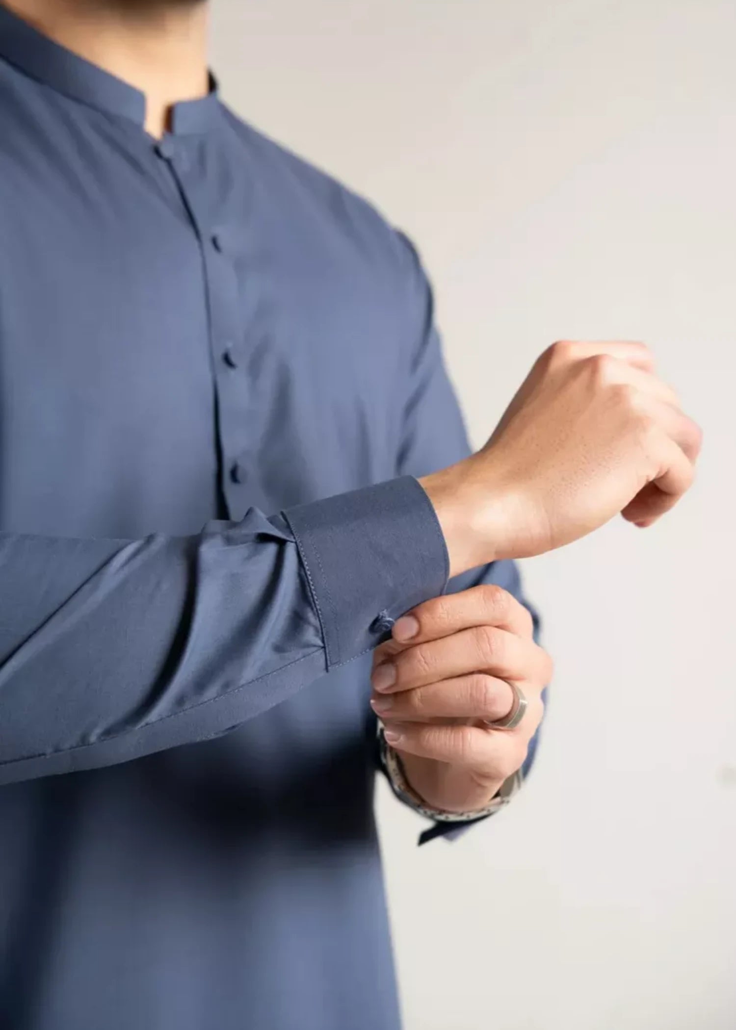 wash & wear Shalwar Kameez in Slate grey