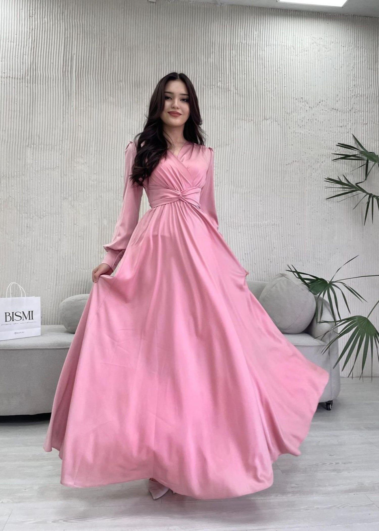 silk Maxi in Pink