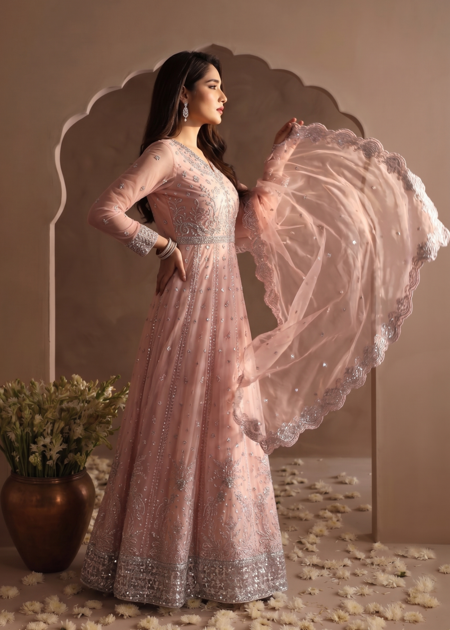 chiffon Maxi in Pink