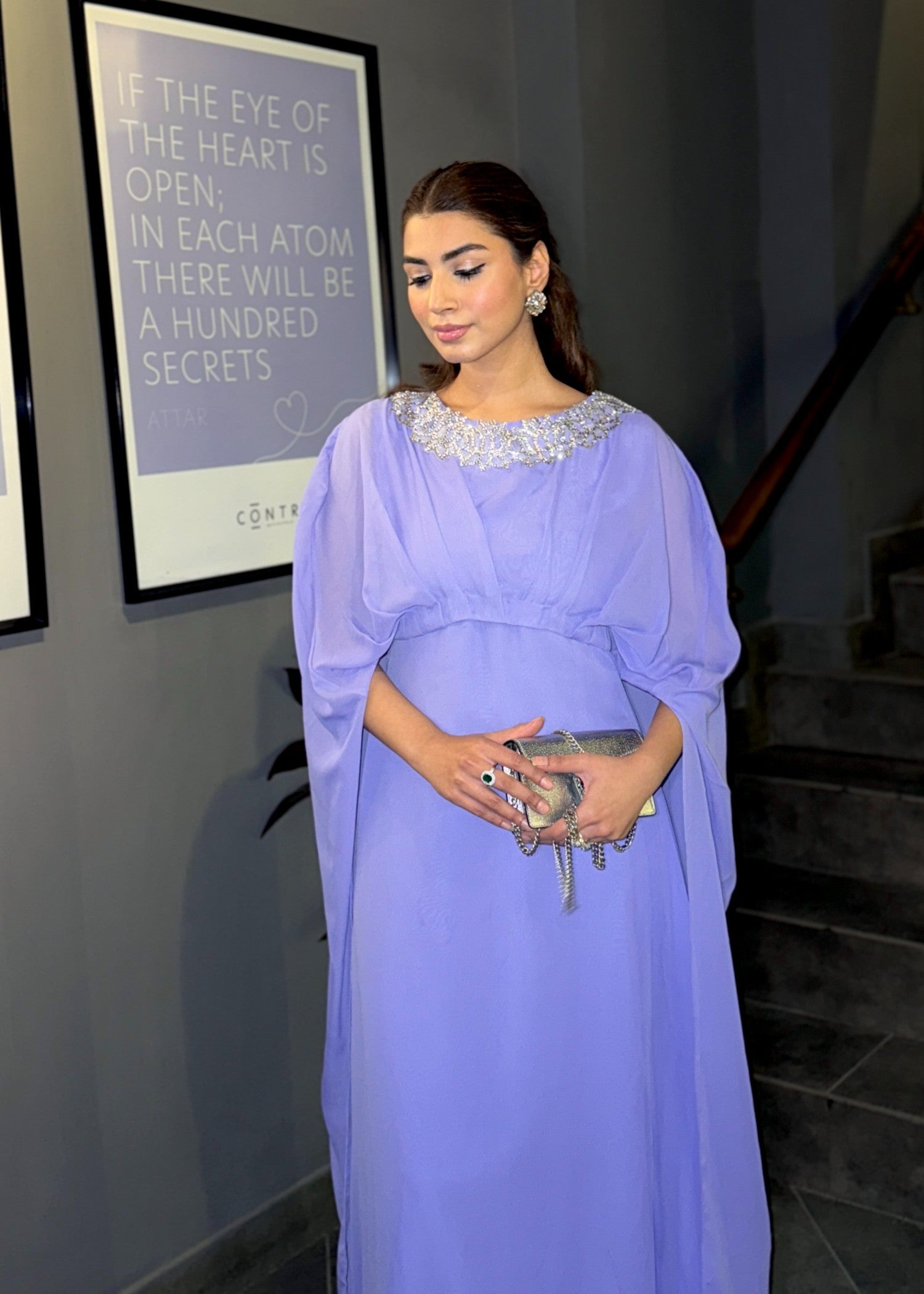 chiffon Dress in Lilac